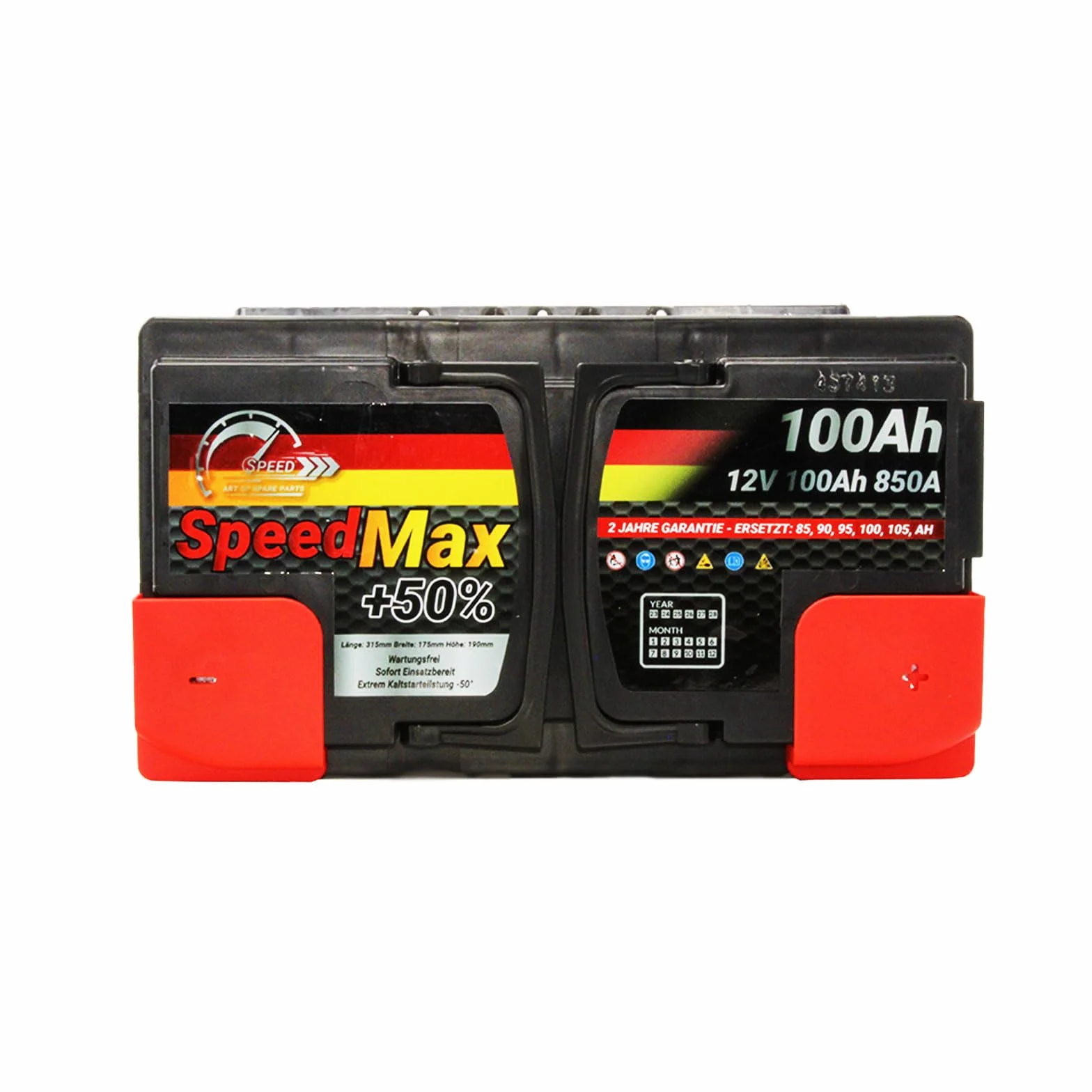Batteria auto SPEED MAX L4100 100AH 850A 12V = FIamm 100Ah DX+ Pronta all'uso