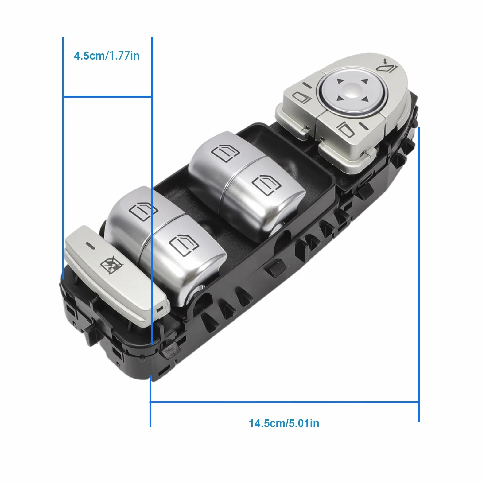 Interruttore Alzacristallo Elettrico W205 per Mercedes Classe C GLC W205 S205 A205 C205 Pulsantiera Pulsante Alzacristalli Finestrino Laterale Conducente OE # 2059056811 2229056800