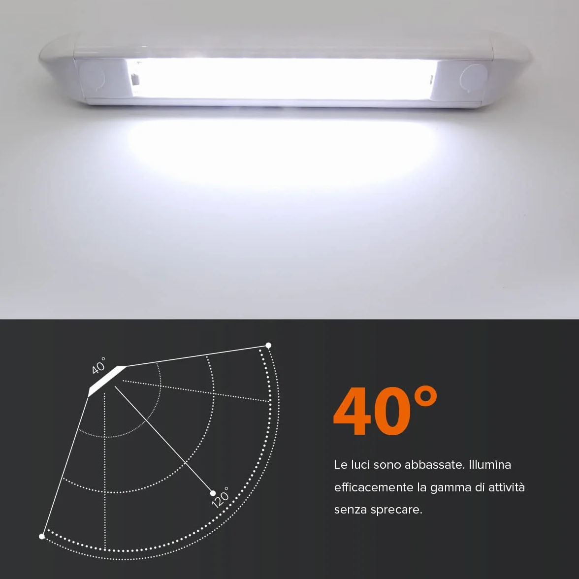 Dream Lighting Lampada da Parete LED Esterno 12V IP66 Alluminio Bianco