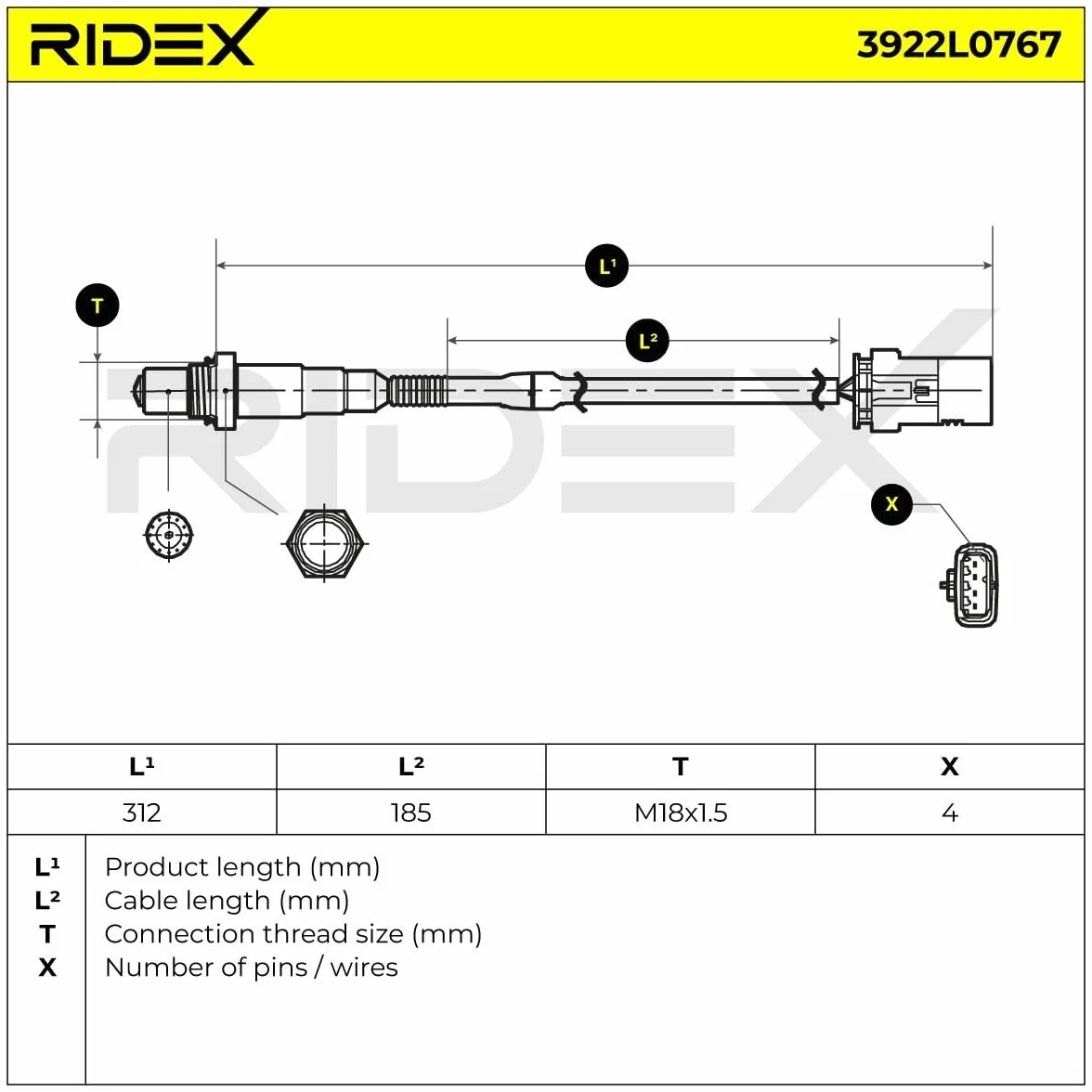 RIDEX Sonda lambda OPEL Mokka Mokka X J13