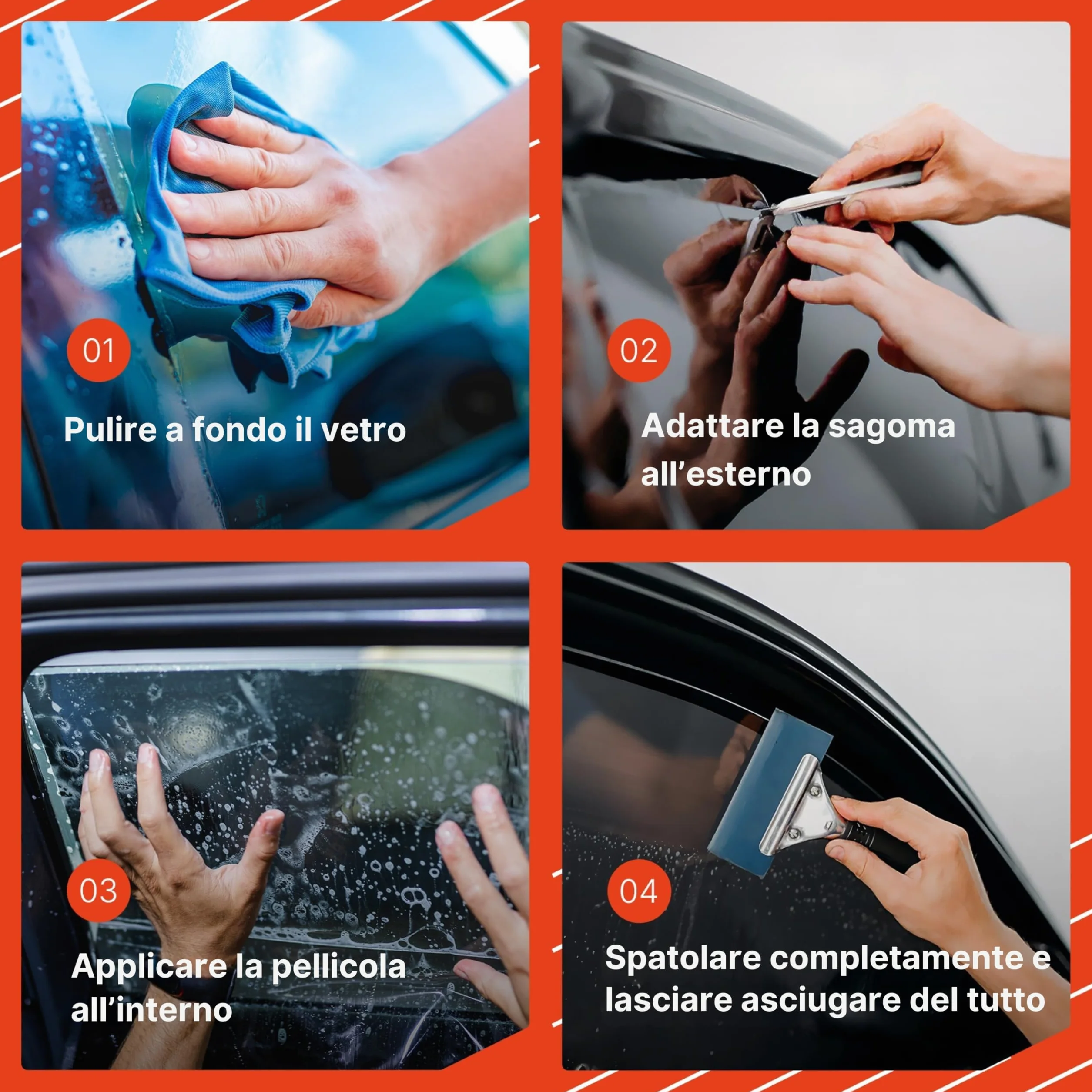 SOLAR SYSTEMS - Tönungsfolie Auto - Scheibentönungsfolie - mit 10-teiligem Montagekit - Scheiben Tönung Folie ABG Konform, mit Sonnenschutz & Anti-Scratch - Panthera Folie 295c 95% Schwarz 76x500cm