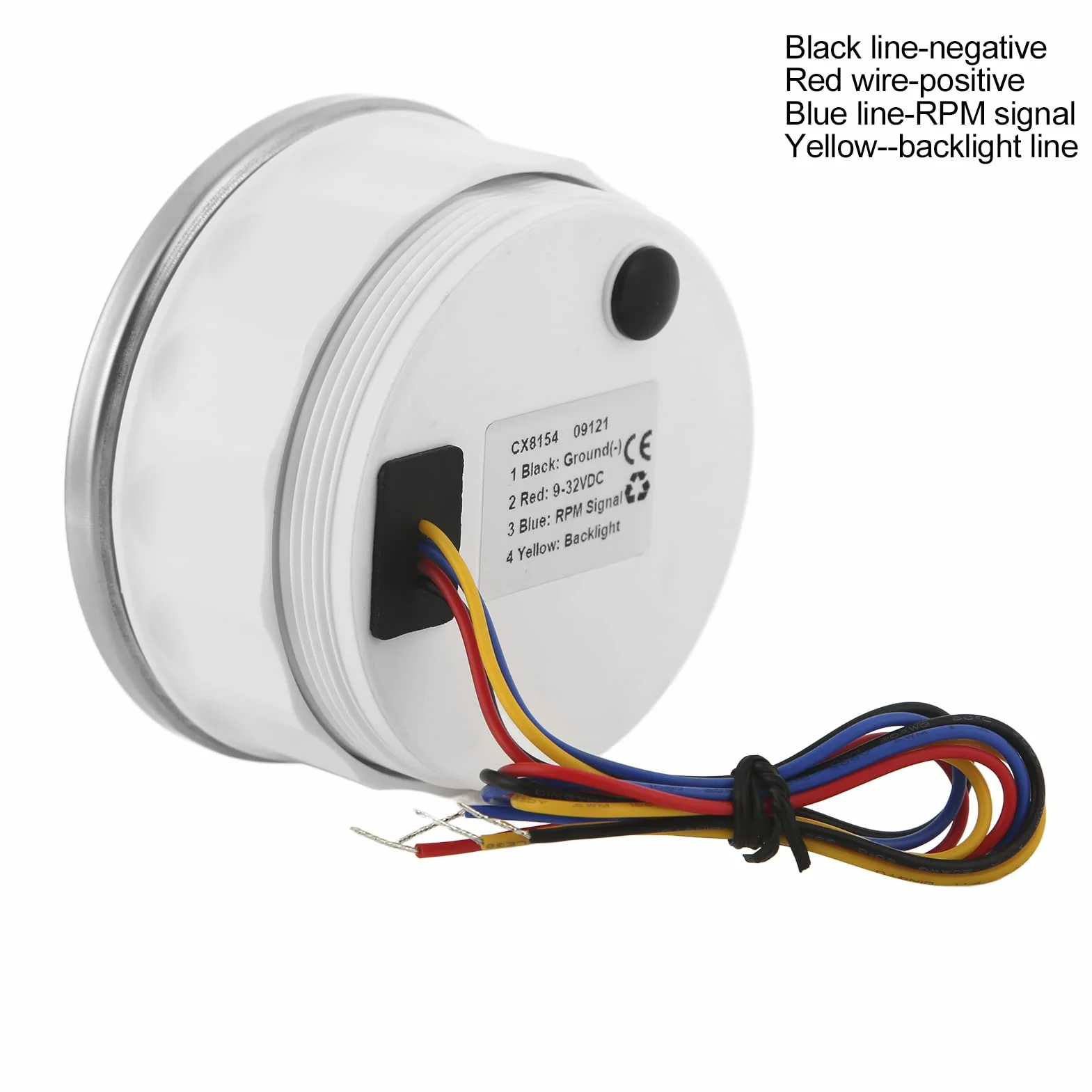 Contagiri Digitale Universale 85mm 0-8000 RPM Impermeabile 9-32V per Barche Auto Marine