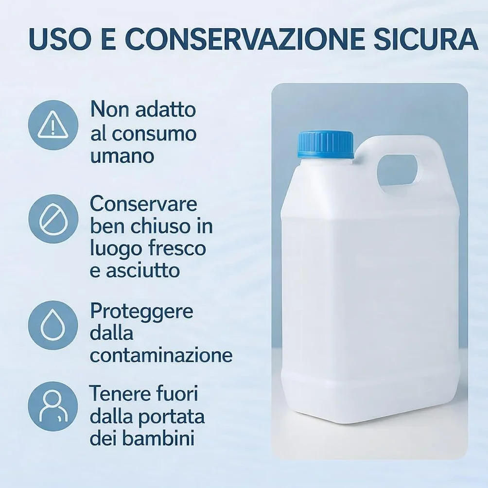 GiDeli Acqua demineralizzata 5x5 l distillata per ferro da stiro batterie refrigeratore umidificatore