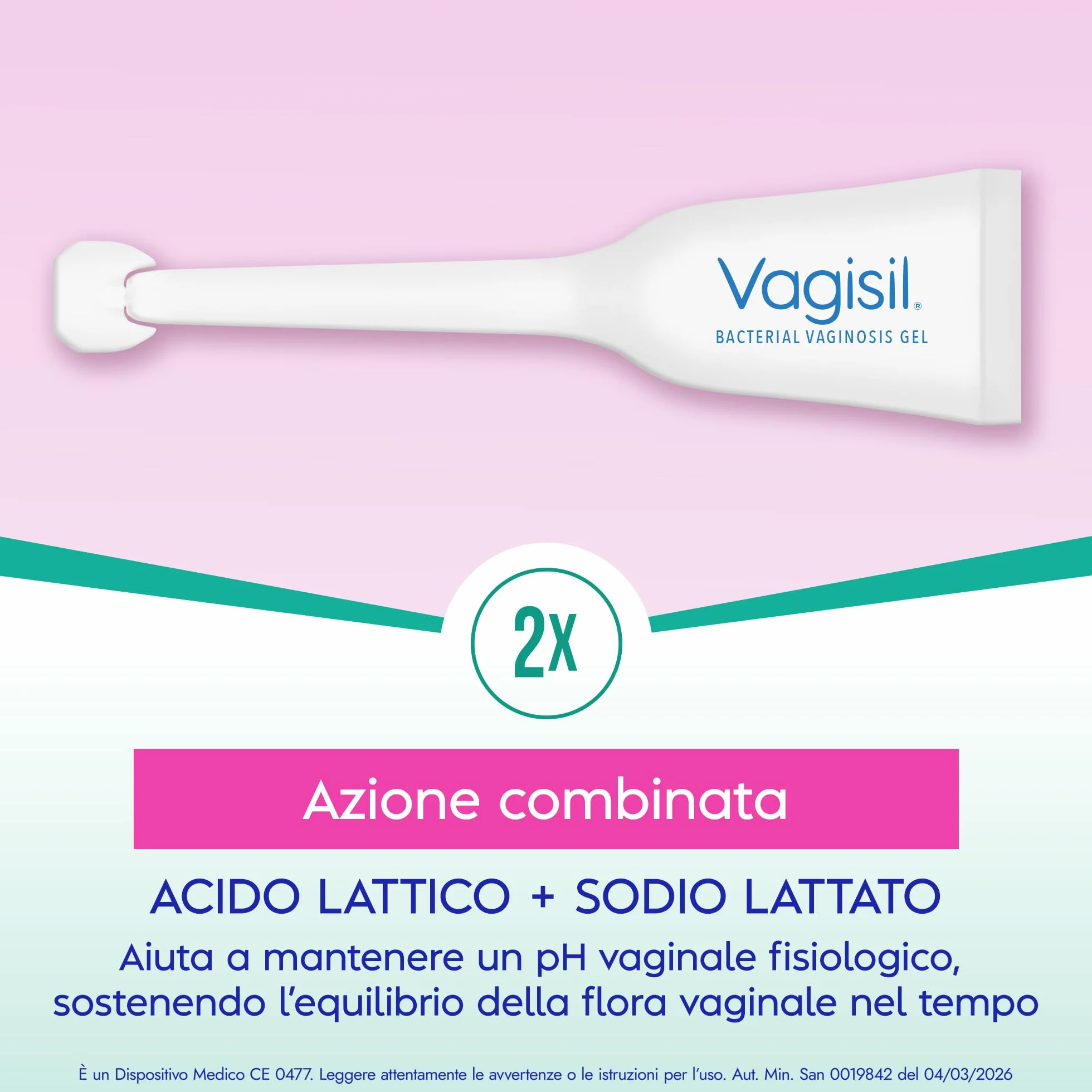 Vagisil Vaginosi Batterica Gel 7 tubi monodose trattamento odori perdite prurito