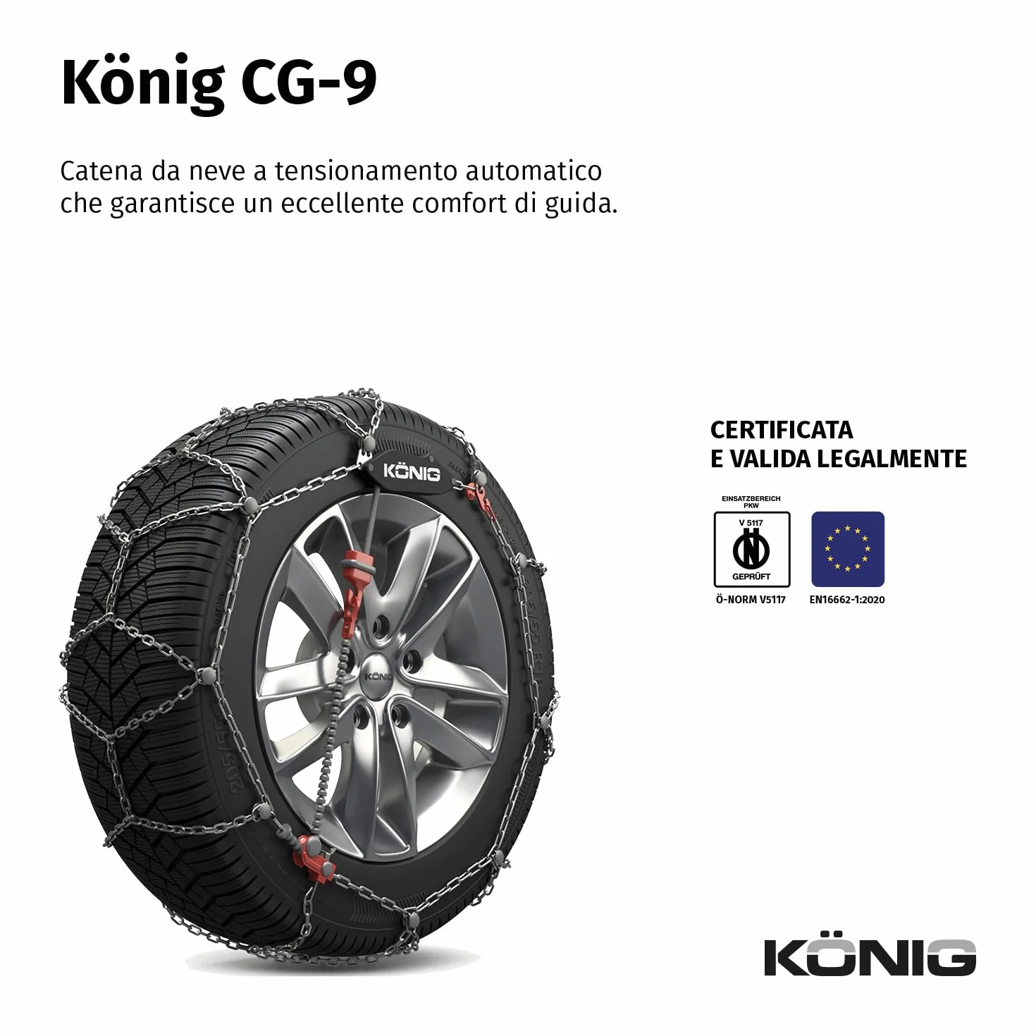 KÖNIG CG-9 104 Catene da Neve