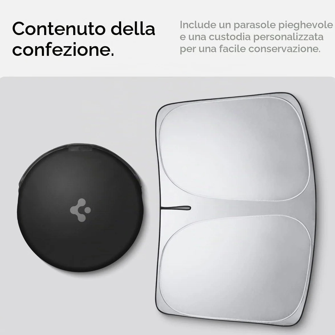 Spigen Tesla Model 3 (~2026 Highland) Model Y (~2026 Juniper) CryoShade Parasole per Parabrezza Anteriore Pieghevole, Protezione Solare Contro i Raggi UV, Accessori per Tesla