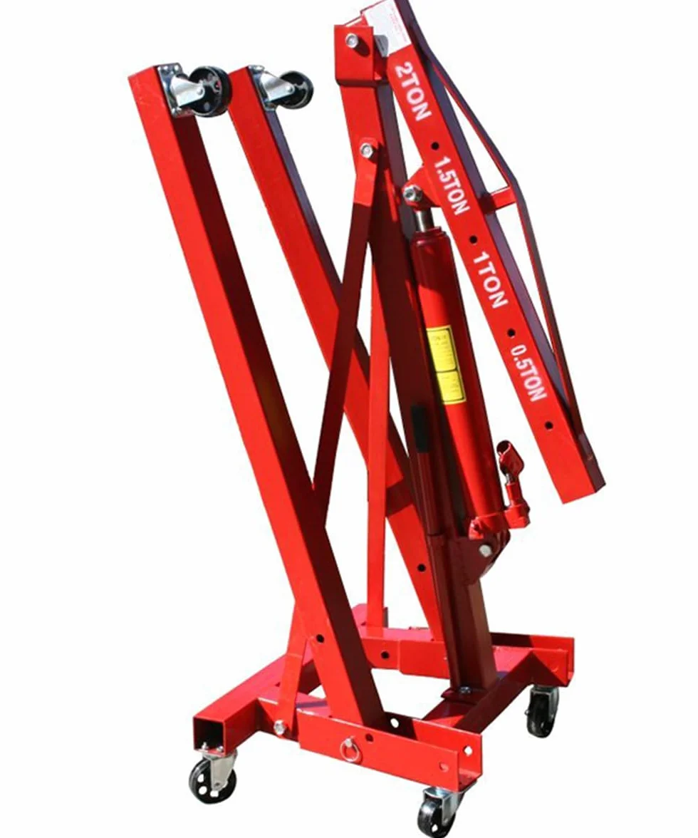 Notek Gru idraulica Pieghevole per Sollevamento Motori 2000 kg + bilanciere