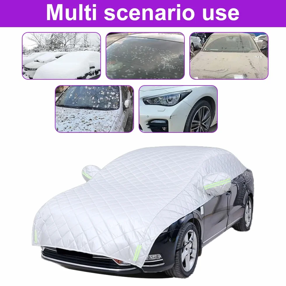 Telo Grandine Auto Imbottito, Telo Antigrandine per Auto Anti Acqua Polvere Neve Sole,Copriauto Danni da Grandine,Telo Copriauto Antigrandine per La Maggior Parte delle Auto Per Tutte Stagioni