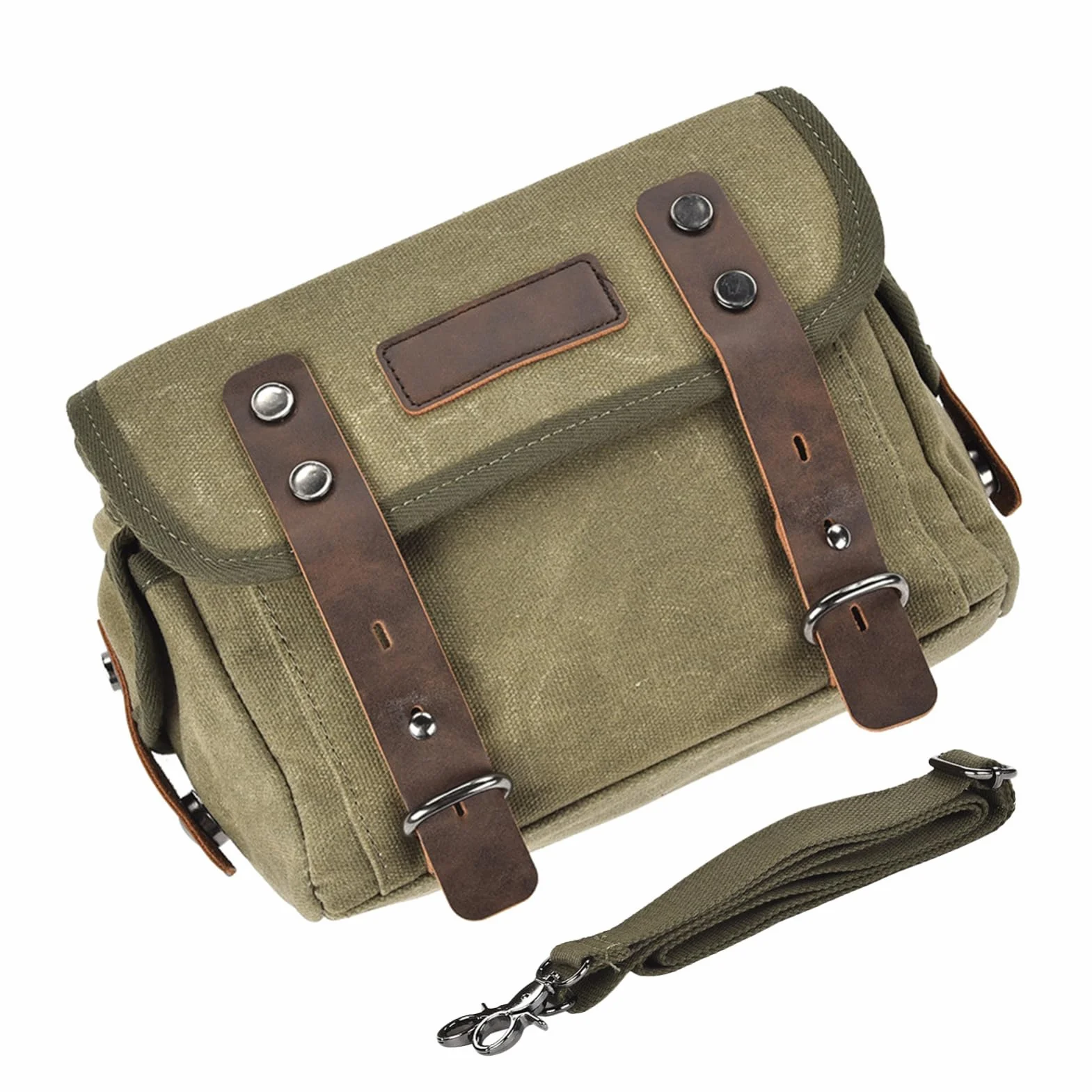 Borsa Da Sella Per Moto Impermeabile In Tela Cerata Resistente Con Fibbia In Metallo