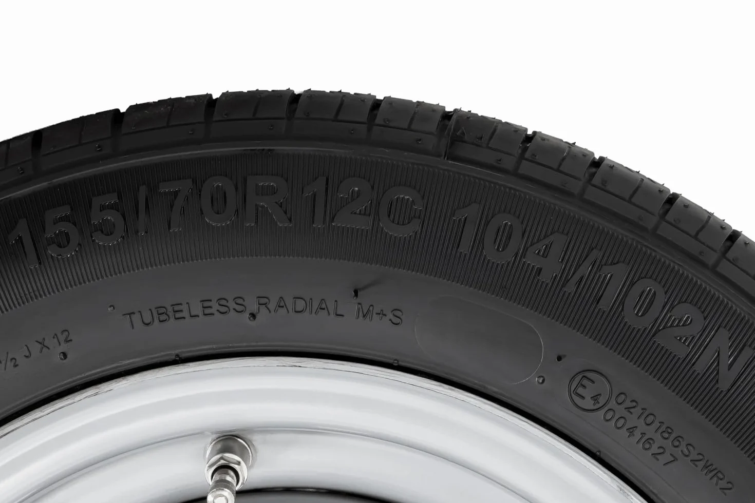 Ruota rinforzata per rimorchio PNEUMATICO KENDA 155/70 R12C 104/102N KENDA RIM 4.5Jx12"H2 5x112 ET:20