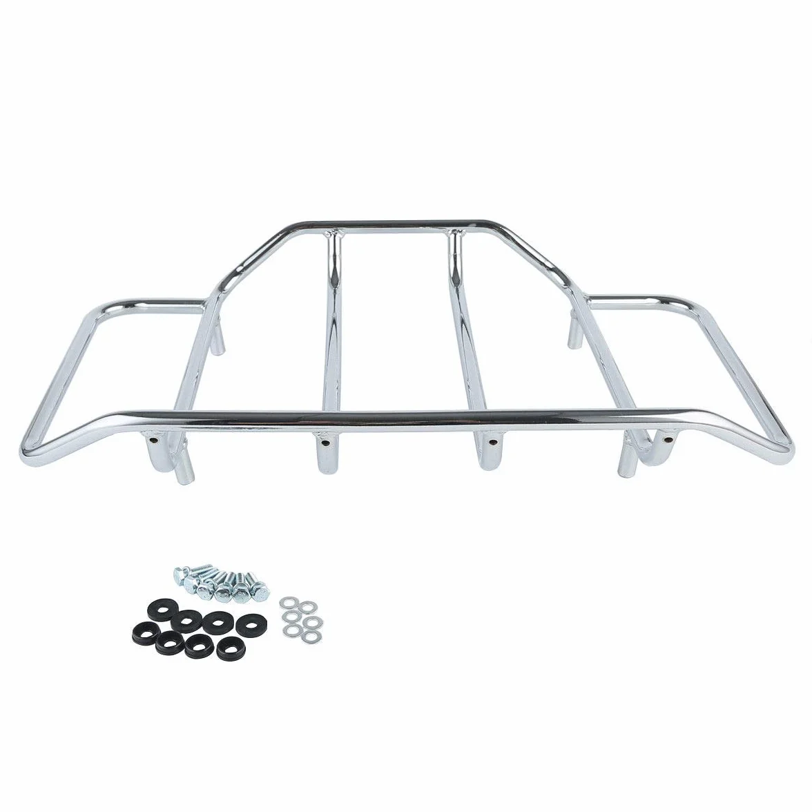 TCMT Tour Binario Portapacchi Cromo Adatto per Harley Touring Electra Street Road Glide King FLH FLHX FLTR 1984-2018