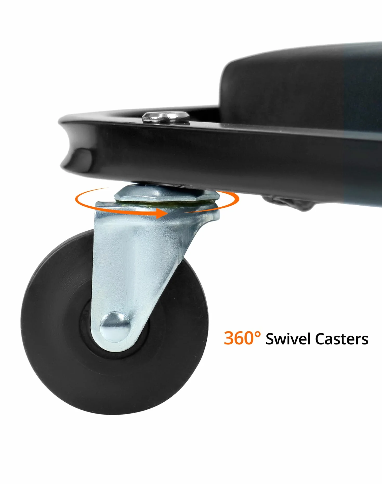 QWORK® Sgabello Officina, Carrello sotto Auto, con Ruote piroettanti a 360°