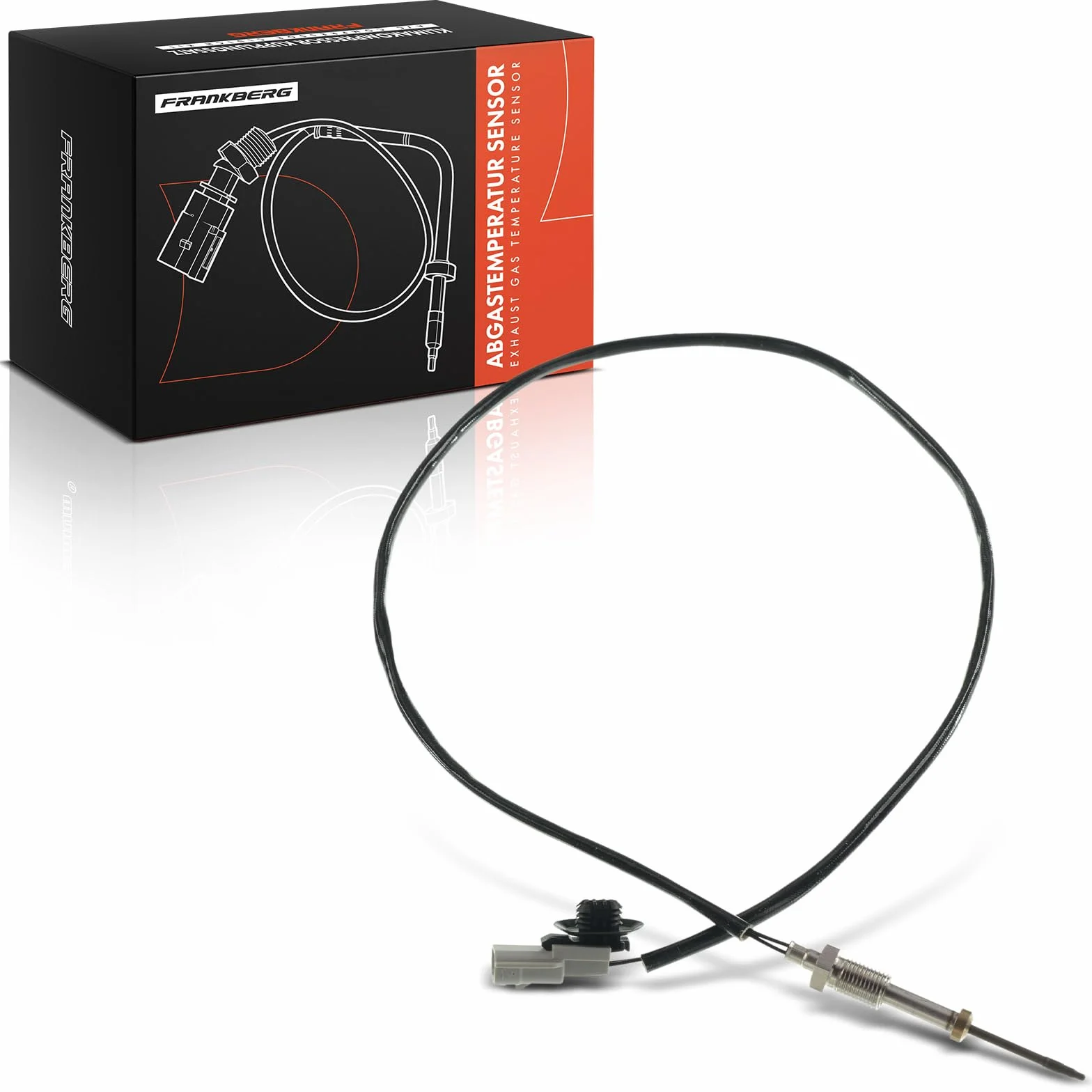 Frankberg Sensore temperatura gas di scarico 2-Poli Compatibile con Megane III Grandtour KZ0/1 Laguna III Grandtour KT0/1 Laguna III BT0/1 Laguna Coupé DT0/1