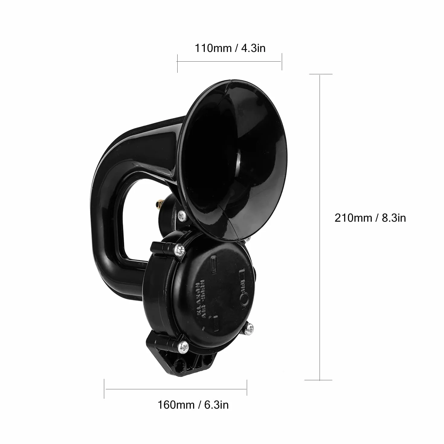 Tromba Ad Alto Volume per Camion 135 DB 12/24 V Tromba Ad Alto Volume con Valvola Elettrica, Piatta per Camion Auto