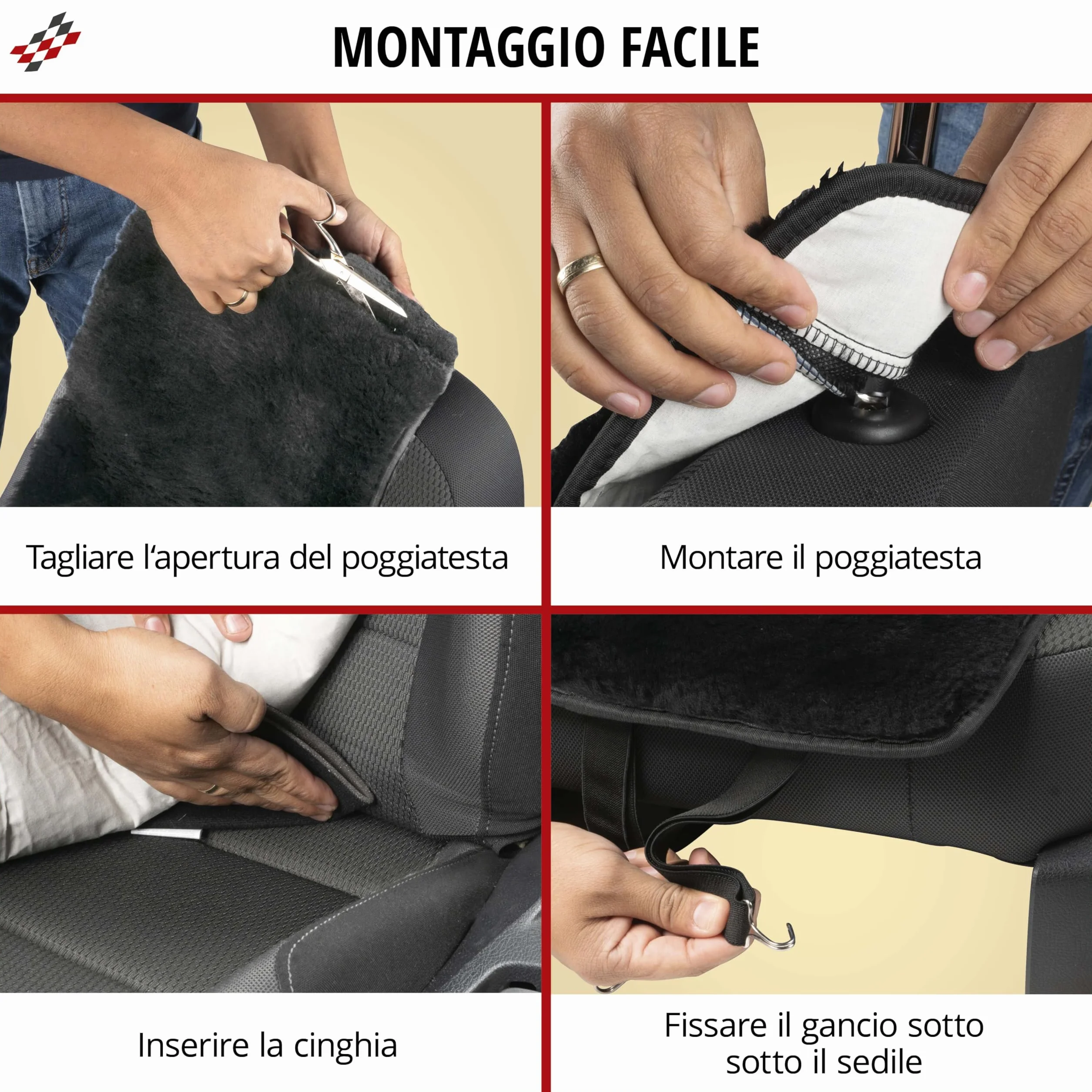Walser Cosmo coprisedile in pelle d'agnello per auto antracite