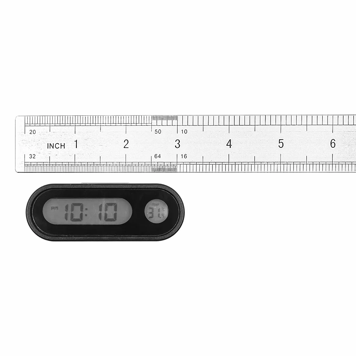 DollaTek Orologio da cruscotto per auto 2 in 1 con display notturno e termometro universali