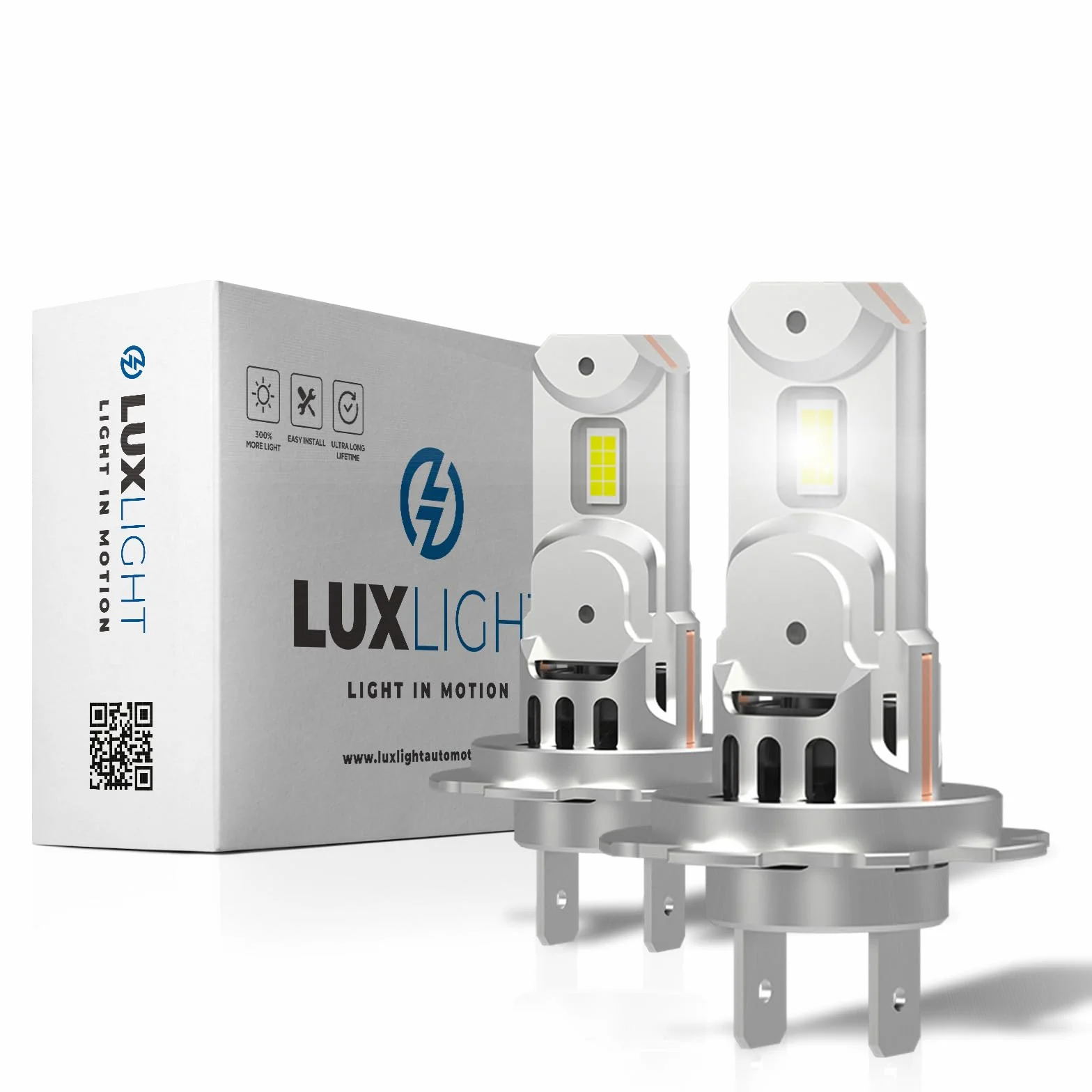 LUXLIGHT Lampadina LED H7 H18 PRO 28000LM 60W 12V 6500K Bianco 2PZ Kit Auto Fari