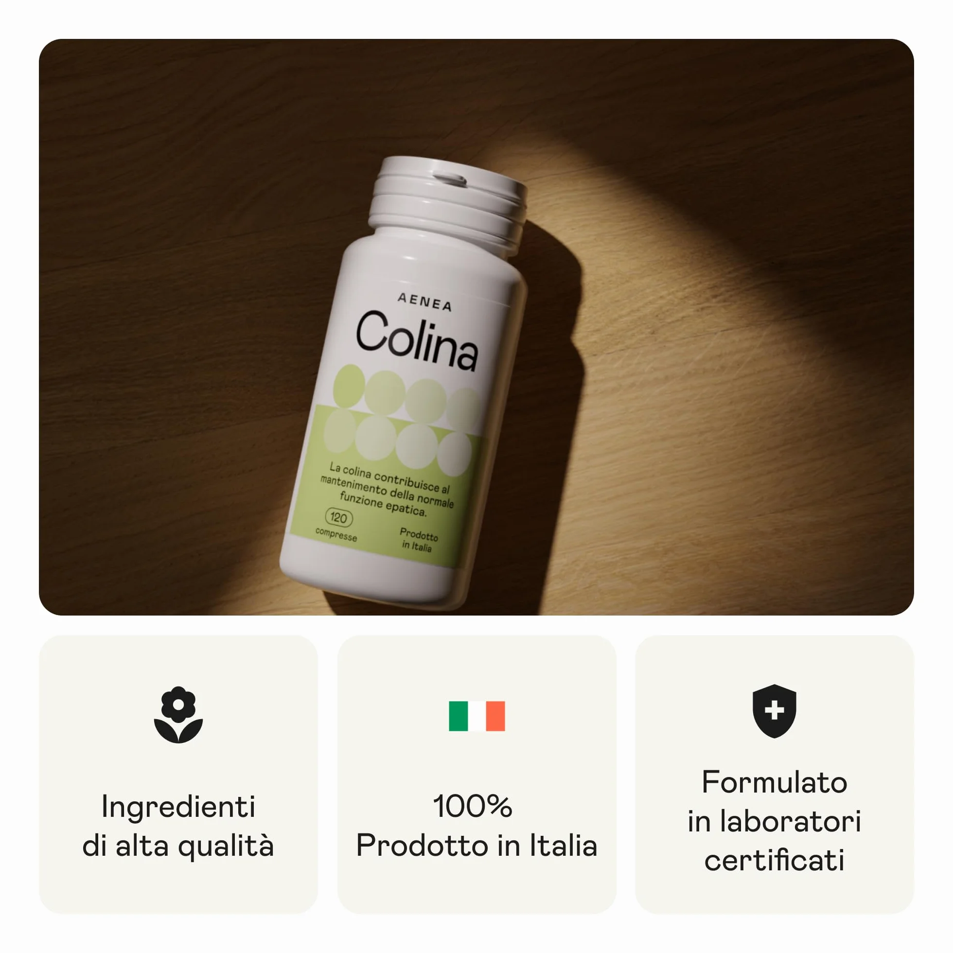 Colina Integratore 120cps Alto Dosaggio 1200mg Colina Bitartrato Depura Fegato Funzione Epatica Metabolismo Grassi Detox Made in Italy