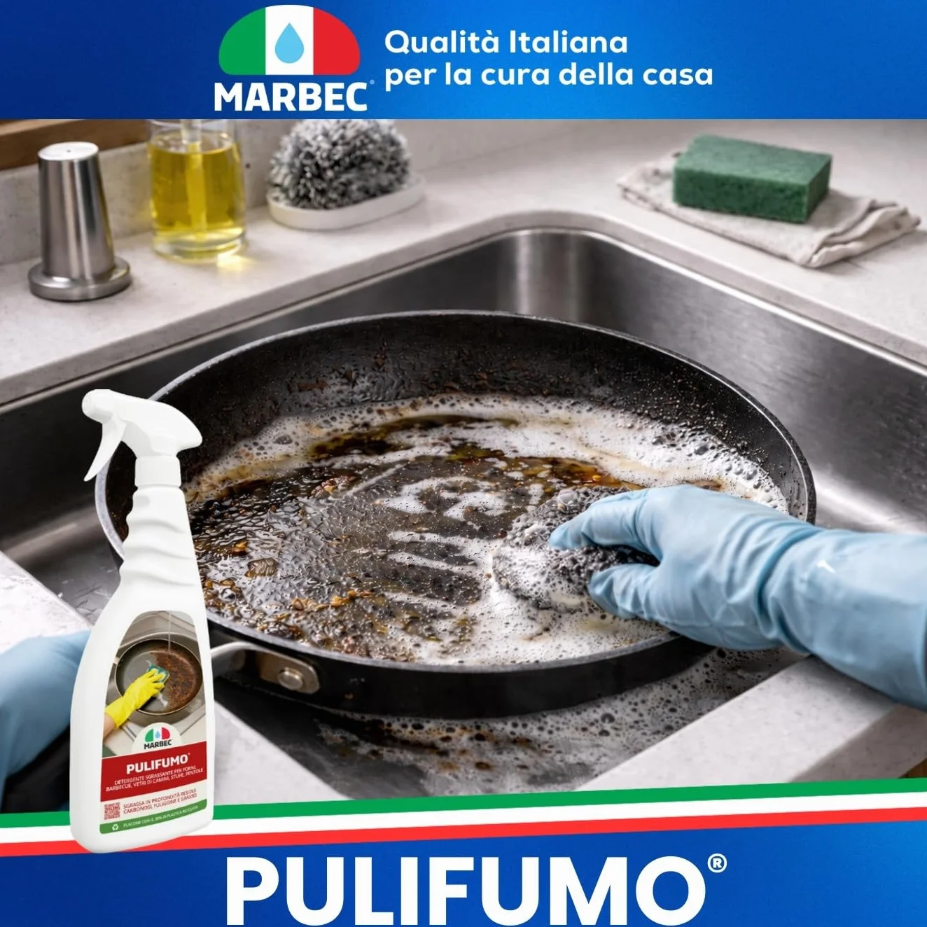 MARBEC PULI FUMO 750ML Detergente spray sgrassatore per forni, barbecue, stufe