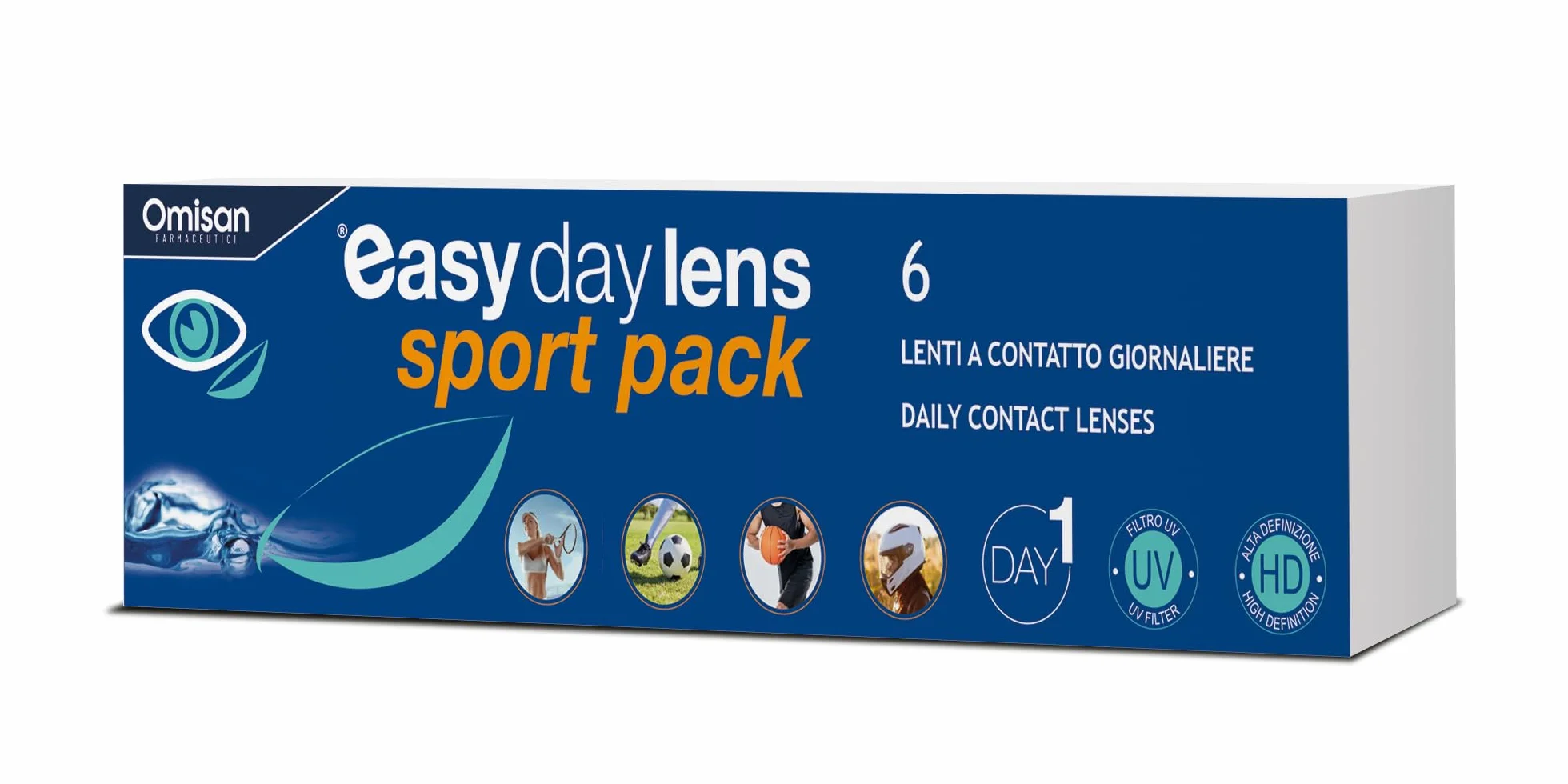 Easy Day Lens Sport Pack 6 Lenti A Contatto Monouso Giornaliere Miopia -3,75