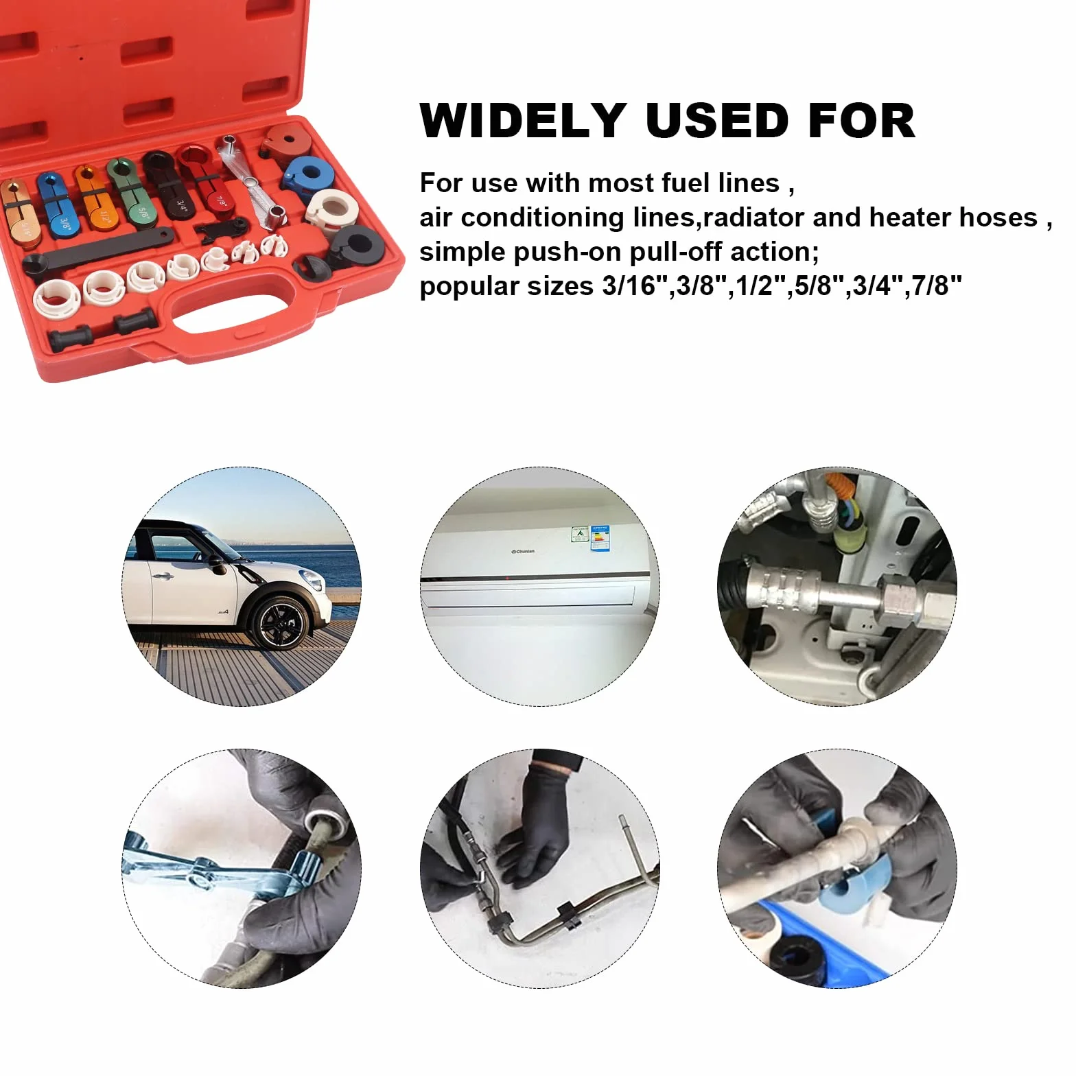 Set di Strumenti di Disconnessione Rapida, 22 PCS Tubo Flessibile Aria Condizionata per Auto Tubo di Olio Tubo di Carburante Strumento di Rimozione Strumento di Disconnessione per Sistemi