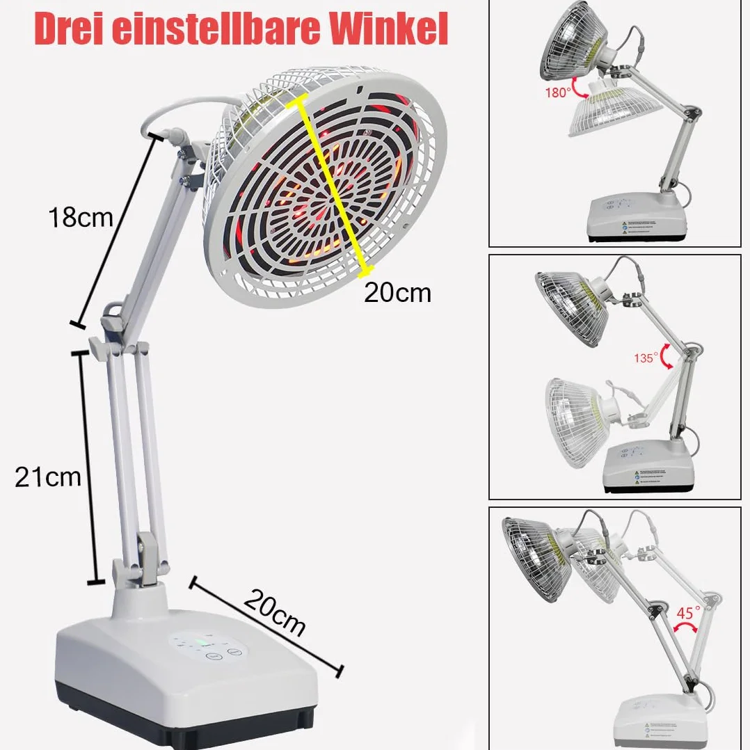 Lampada riscaldante a luce rossa 300W infrarossi con timer regolabile TDP per schiena spalle ginocchia collo