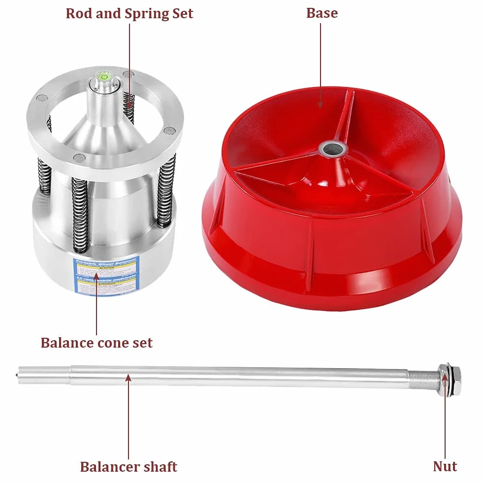 Ejoyous Equilibratrice Pneumatici, Mozzi Portatili per Camion per Auto Bilanciatore di Pneumatici, per Ruote a Bolla, Equilibratrice per Ruote per Auto, Equilibratrice per Ruote per Camion