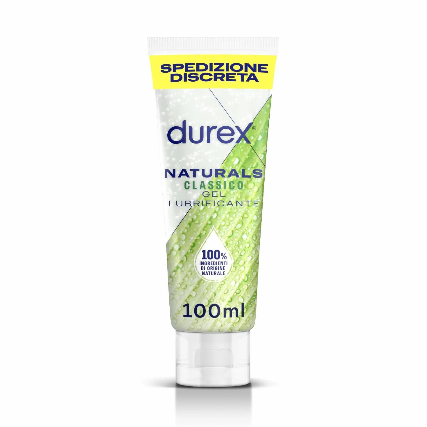 Durex Naturals Pure Gel Lubrificante Intimo, 100% Ingredienti di Origine Naturale, 100ml