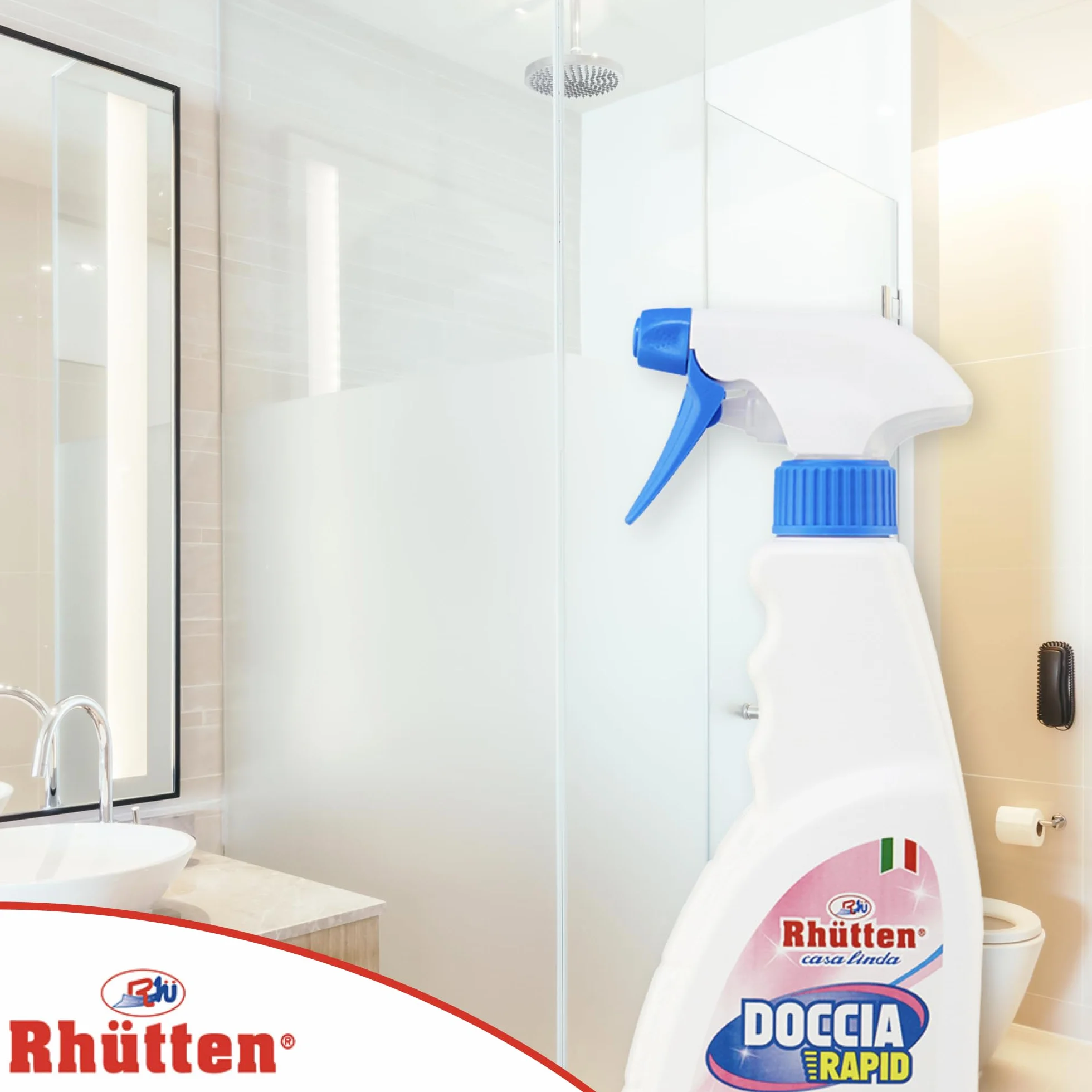 Pulitore per Piastrelle Doccia Rapid Rhutten Casa Linda Idrorepellente 750ml