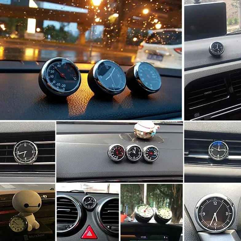 HhBdy Orologio per Auto Cruscotto Quarzo Orologio da Auto Luminoso Orologio per Decorazione D'interni per Auto Orologio Universale per Auto Universale per Qualsiasi Auto (con Clip per Presa D'aria)