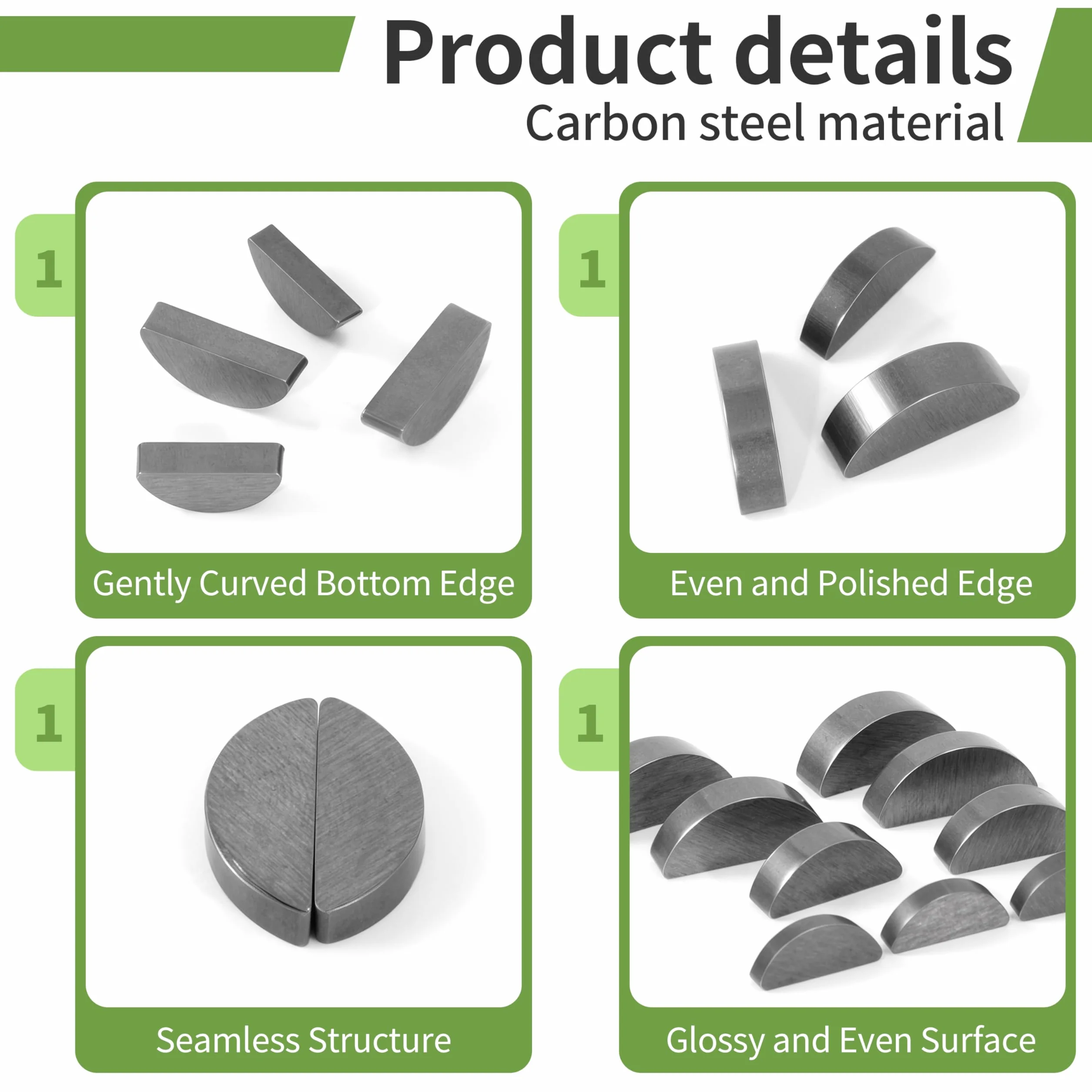 80 Pezzi Assortimento Chiavette Elastiche, Set di Chiavette a Mezzaluna 3 4 5 6 mm, Kit Assortimento Puleggia Volano Albero Motore, con Scatola per Molteplici Usi, Buona Durata