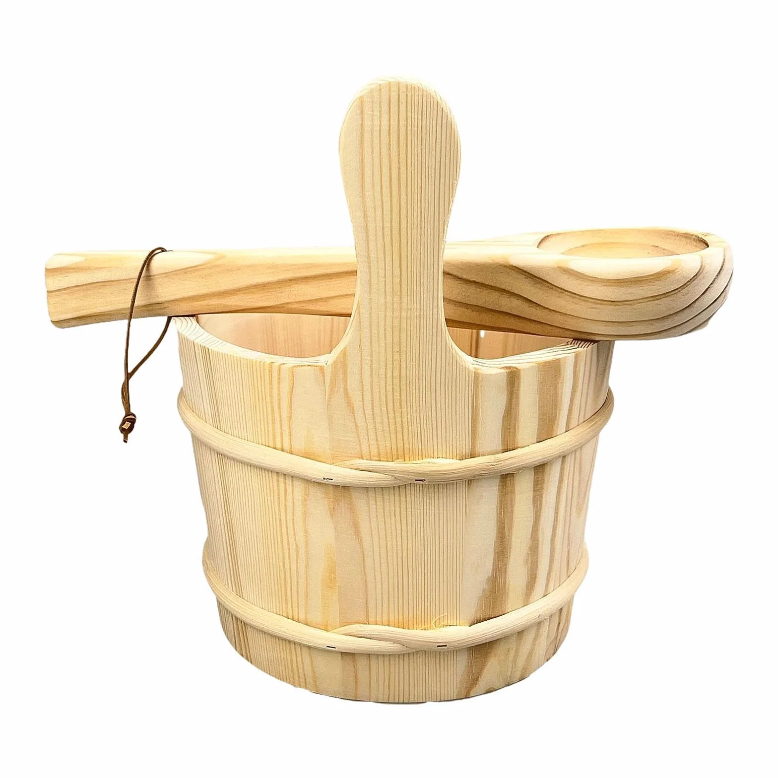 Set secchi legno sauna 5 litri accessori bagno SPA vasca