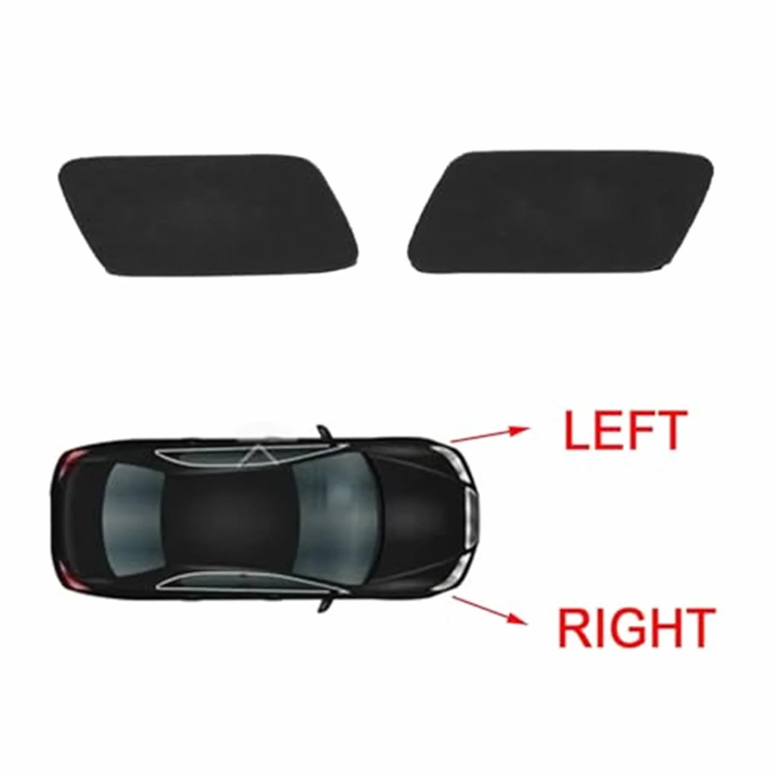 2 pezzi Tappo di copertura for ugello lavafari, for VW, for Passat, B7 2011-2015 3AA955109 3AA955110 Tappo di copertura for ugello lavafari sinistro destro Gruppo tappo lavafari