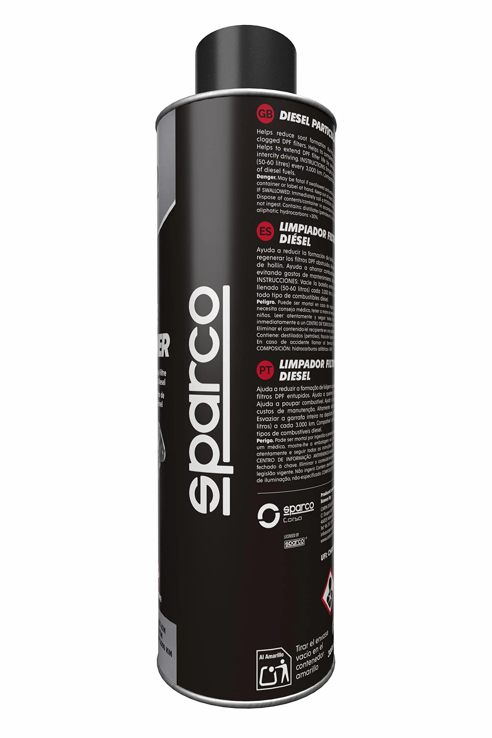 Sparco Additivo per la Pulizia del Filtro antiparticolato Diesel 300 ml