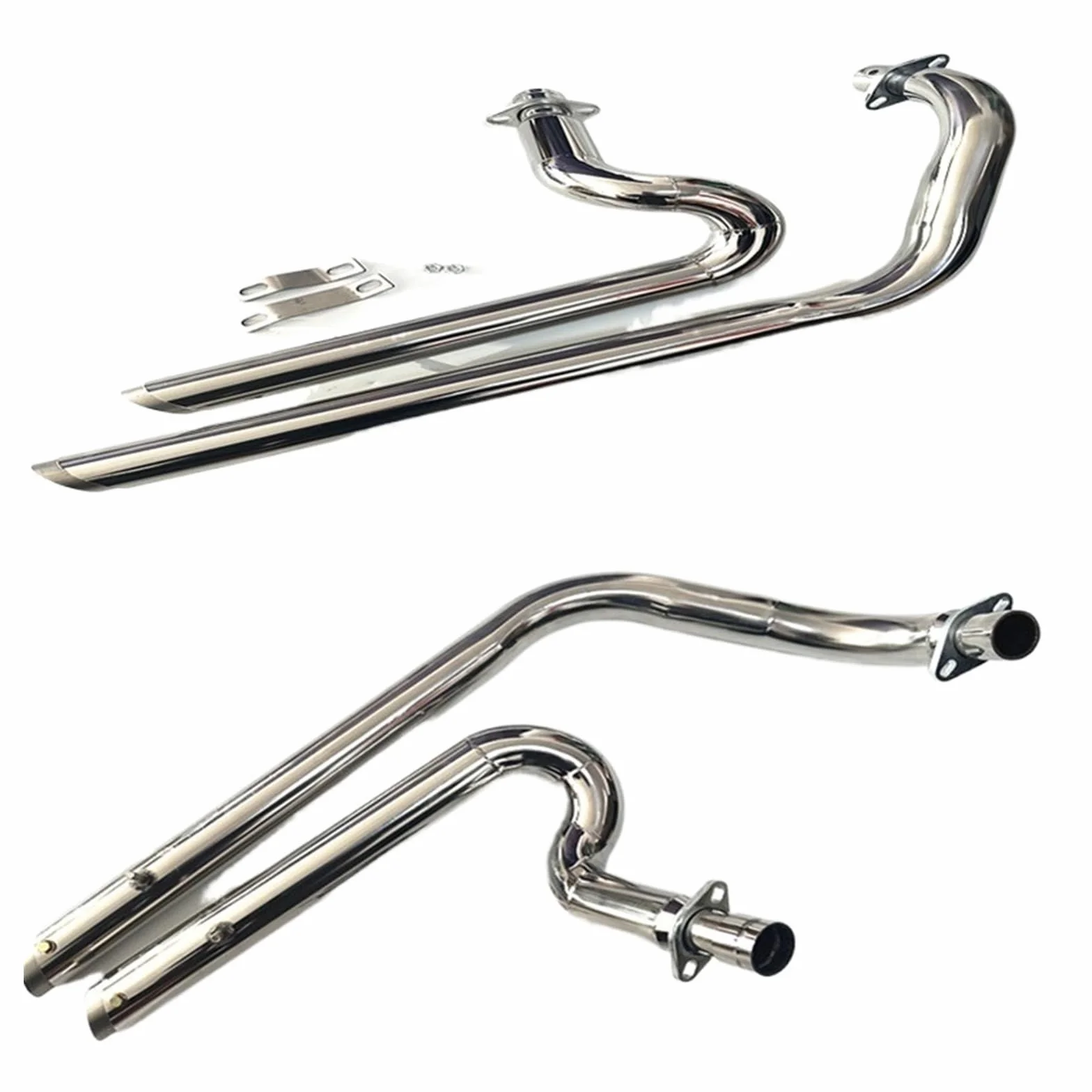 Silenziatore Scarico Tubo Di Scarico Per Moto Con Silenziatore Rimovibile Per Steed Per Shadow VT400 VT600 VLX400 VLX600 VT400C VT600C VLX600