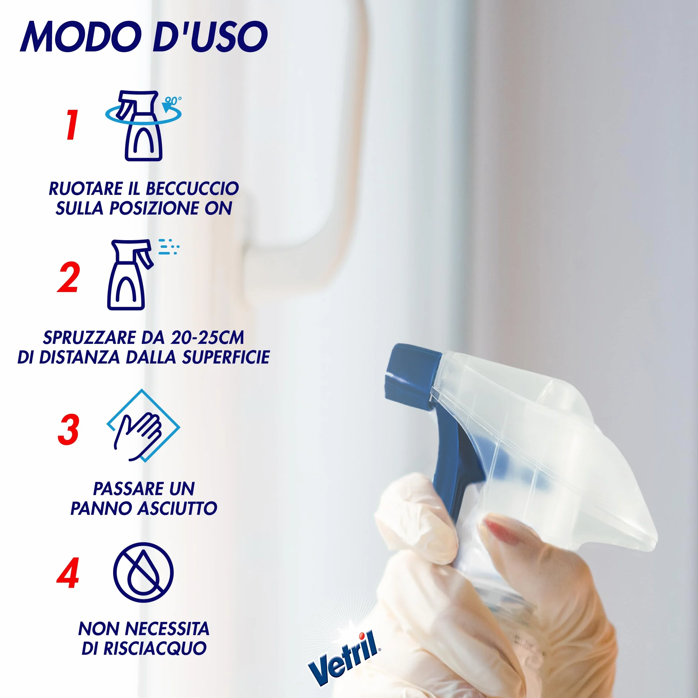 Vetril Detergente Spray Vetri e Specchi 650 ml x 12 pezzi