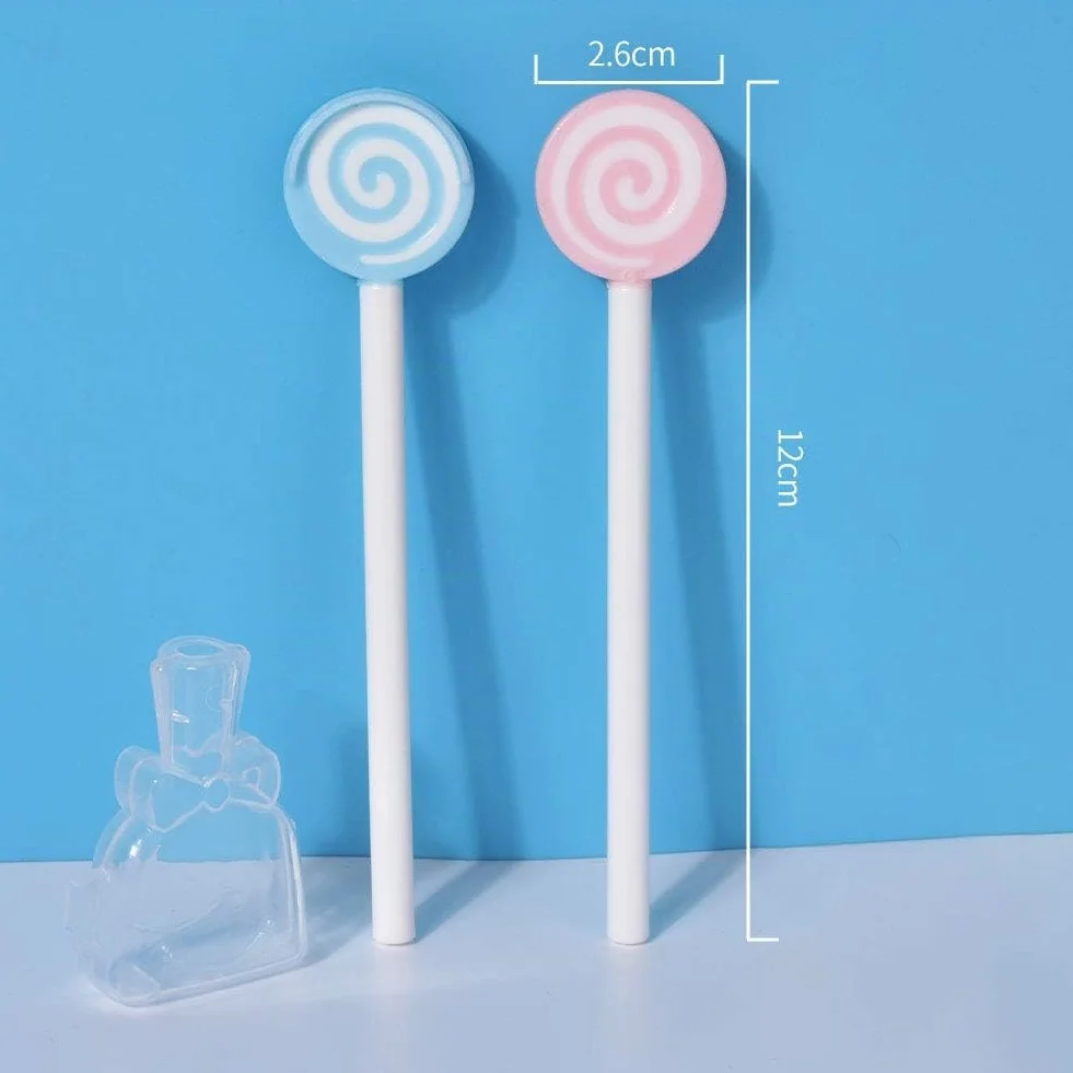 Spazzola per la pulizia della lingua a forma di lecca-lecca per bambini, raschietto lingua, 2 pezzi, rosa, azzurro cielo