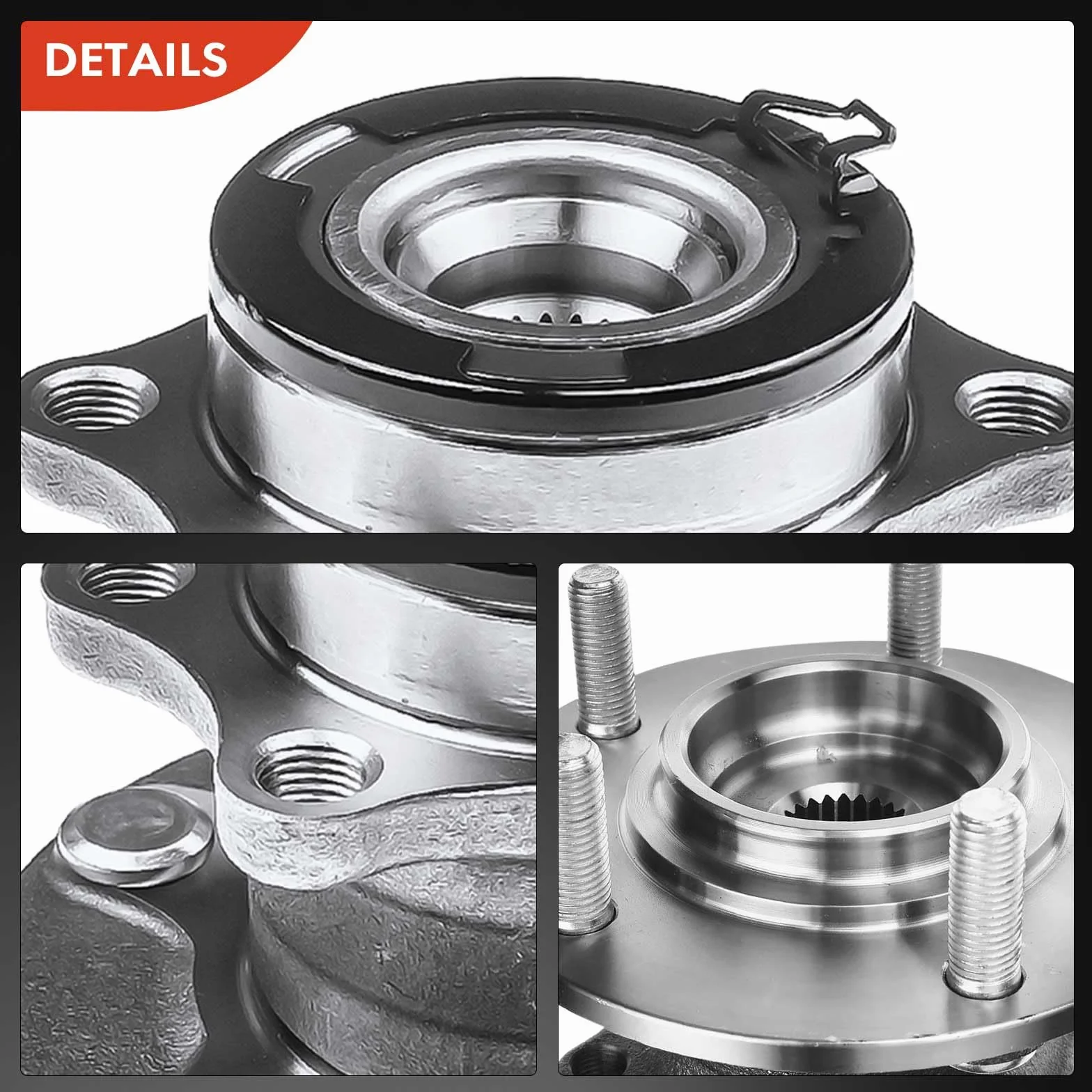 Frankberg Cuscinetto ruota Asse Posteriore Ruota flangiata diametro 140,5 Con Anello magnetico ABS Compatibile con ASX GAW Outlander II CWW Compass MK49 Patriot MK74 4008 3785A009