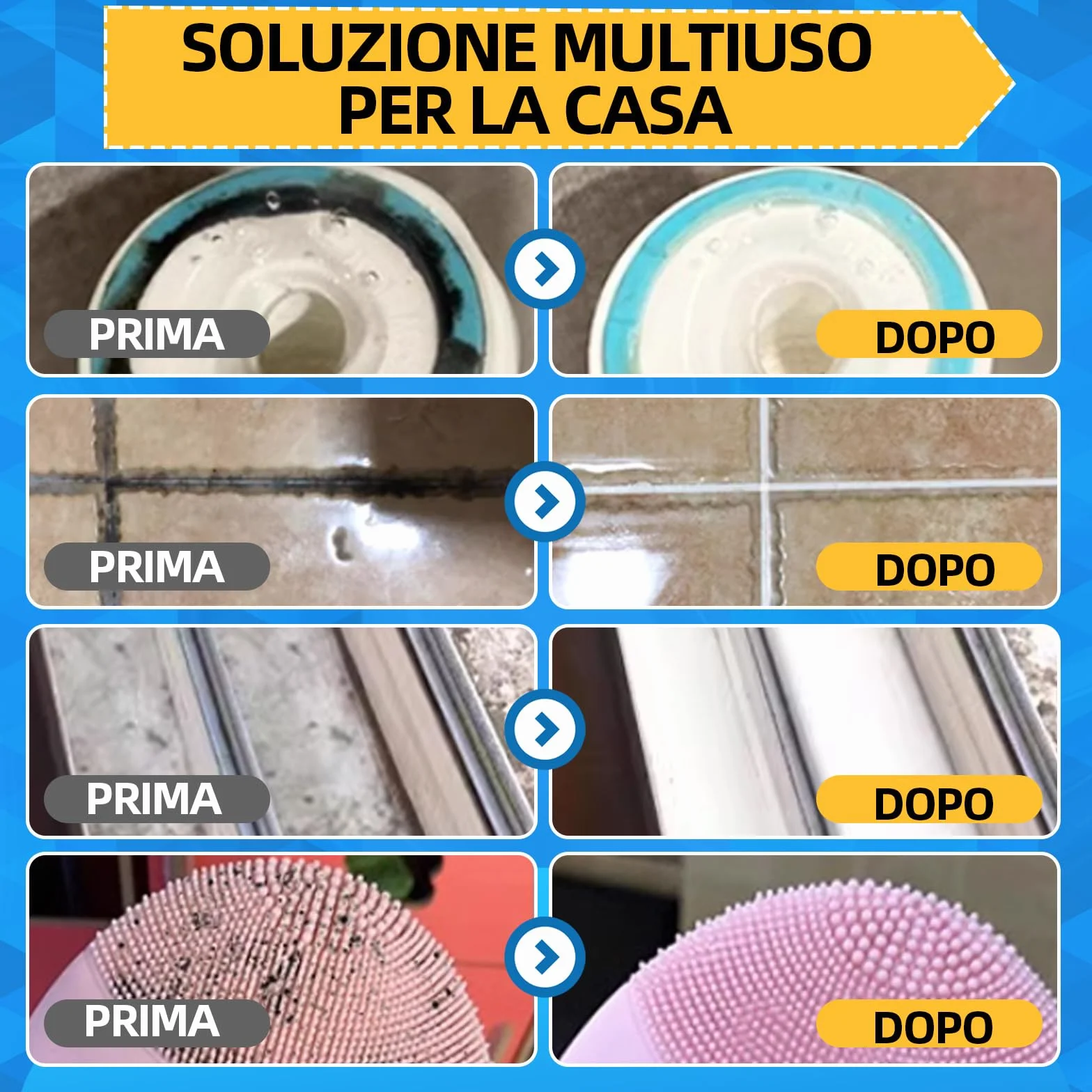 Antimuffa Gel 150 ml Mould Stain Remover detergente per bagno cucina piastrelle pareti fughe
