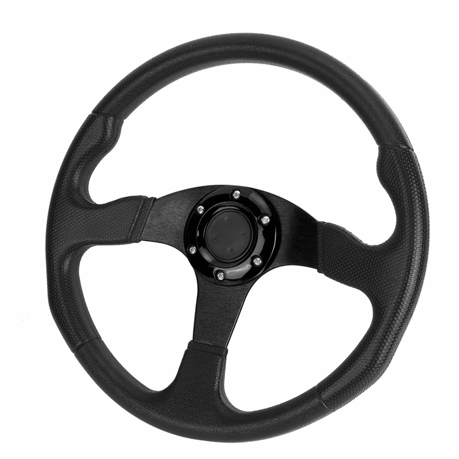 Volante sportivo per auto accessorio modificato per auto Volante 350 mm / 14 pollici Elegante e generosa pregevole fattura per l'accessorio per auto per la maggior parte dei(Nero)