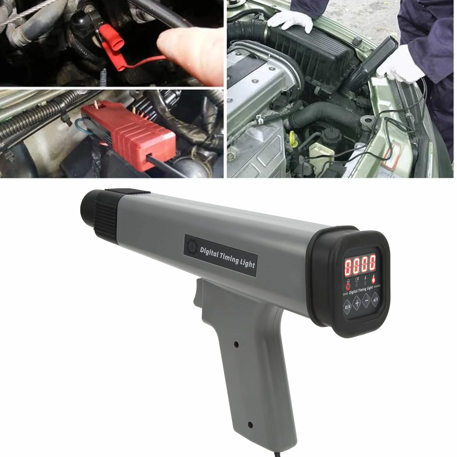 Luce di Sincronizzazione Digitale, Lampada Stroboscopica del Motore 12V Pistola per Luce di Sincronizzazione Dell'accensione Induttiva, Tester della Bobina di Accensione della Luce di Tempo per Autove