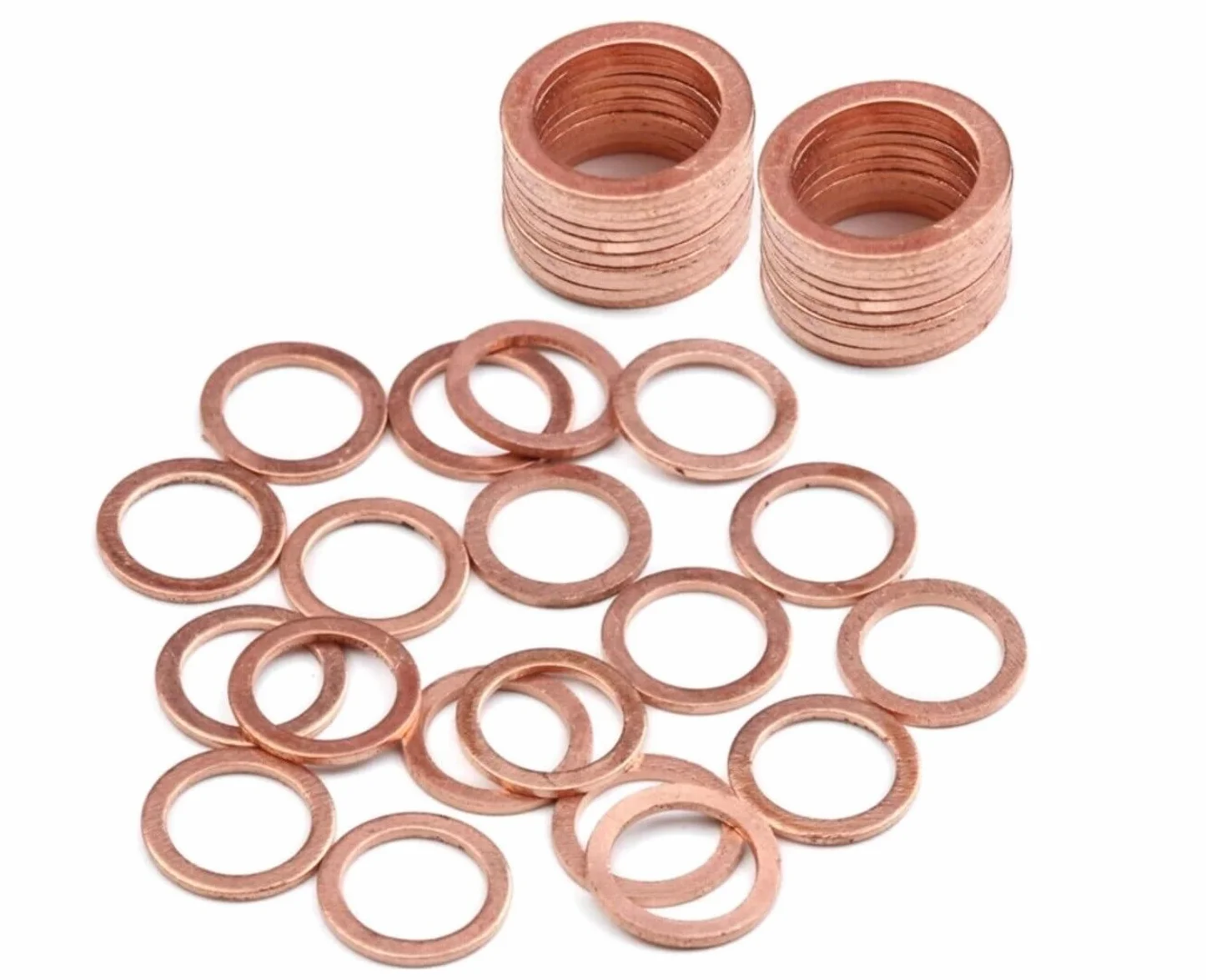 4X GUARNIZIONI RONDELLE IN RAME olio acqua isolare tappo scarico olio viti coppa (12x16x1mm)