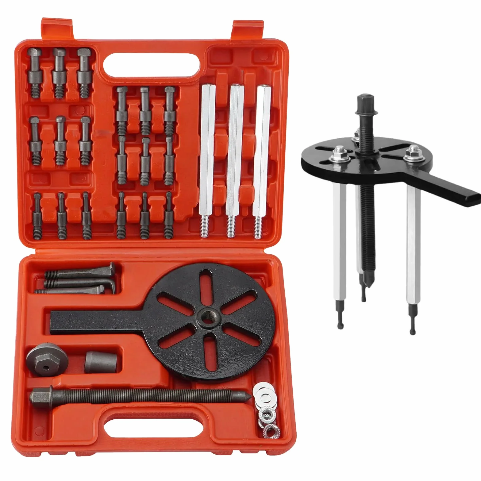JAOGAUS Set di Estrattori per Cuscinetti 21 in 1, Estrattore Universale per Cuscinetti a Foro Interno, Set di Cuscinetti Attrezzi con Pinze di Serraggio in 6 Misure, Estrattori per Cuscinetti Interni