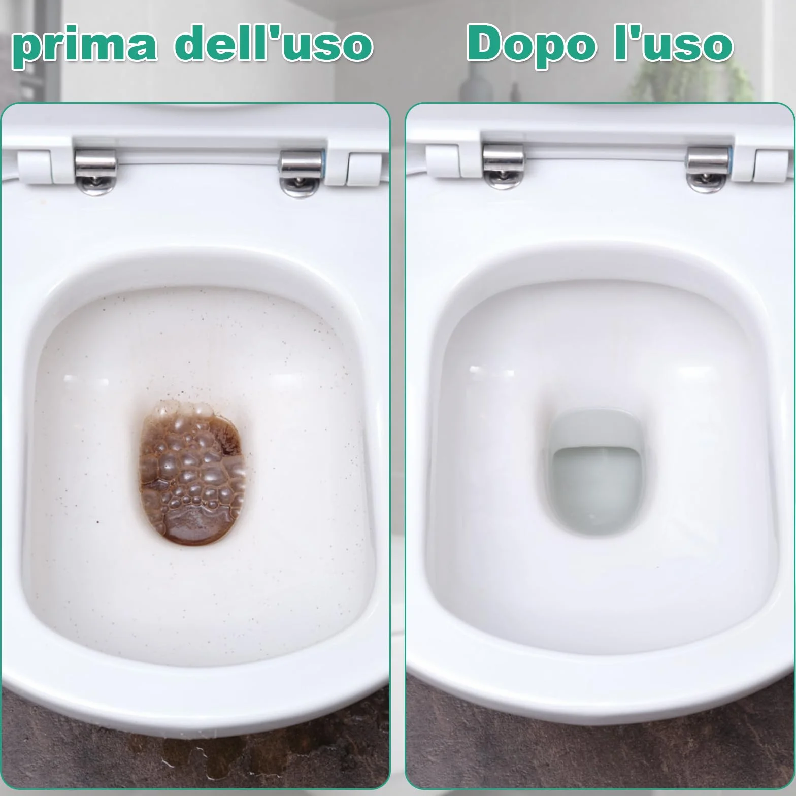 Scettar Pietra Pomice per WC 6 Pezzi Naturale con Manico Pulizia Macchie Bagno Toilette