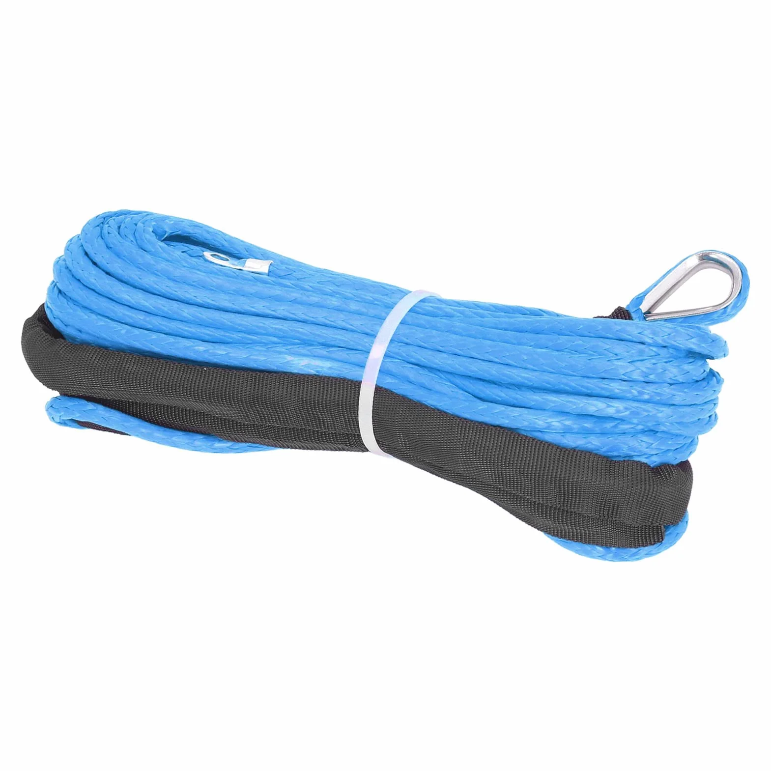 Corda d'Argano Sintetico 4.8mm x 15m 5500 Libbre di Rottura per Trailer ATV UTV (BLU)
