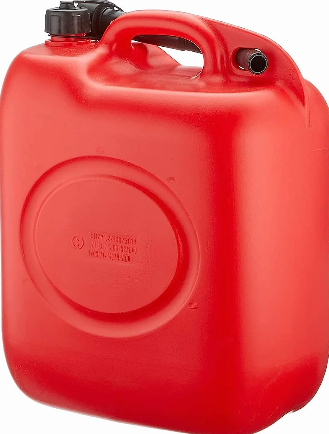 Mondo Viro Tanica per carburante in pvc rossa omologata con beccuccio in dotazione - per diesel, benzia e altri (20 Lt)