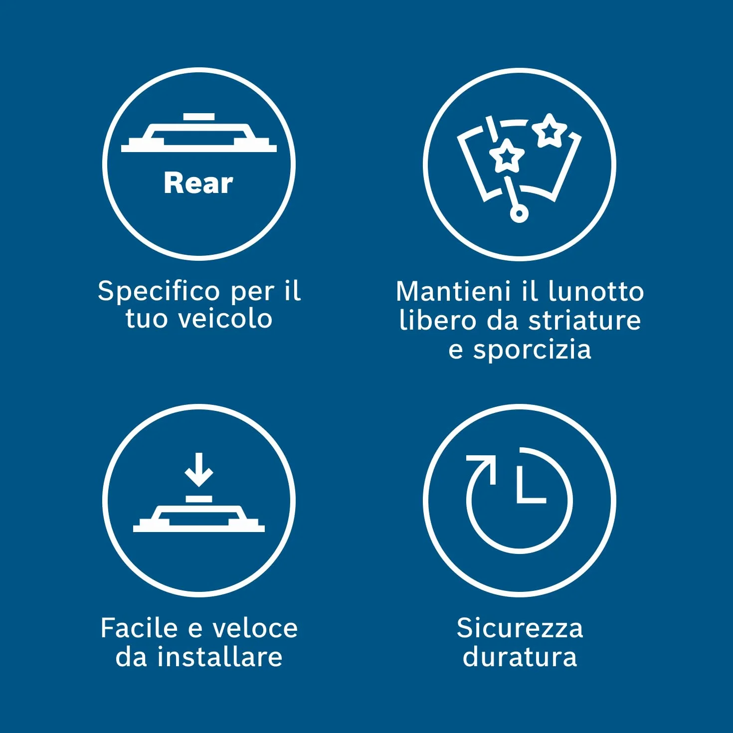 Bosch Tergicristallo Lunotto A282H 280mm 45g