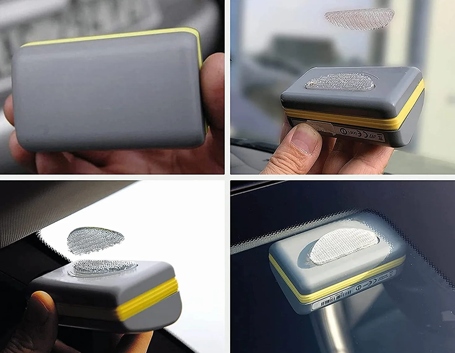 Dpm Tapes - Fissaggio Auto, Supporto Pagamento Pedaggio, Dashcam, Go Pro, Adesivo Camion SJ3550CF Nero, Chiusura a pressione (2)