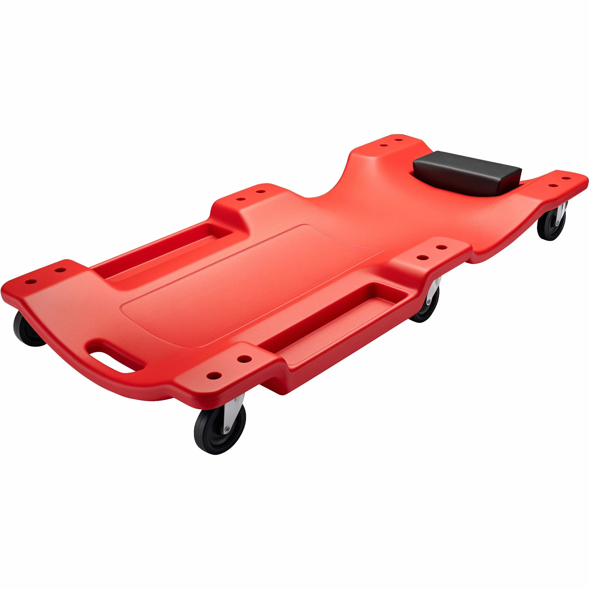Wiltec Sdraio da Officina 103x50x10cm Lettino da Meccanico Poggiatesta Rimovibile Porta-Attrezzi Max 180kg