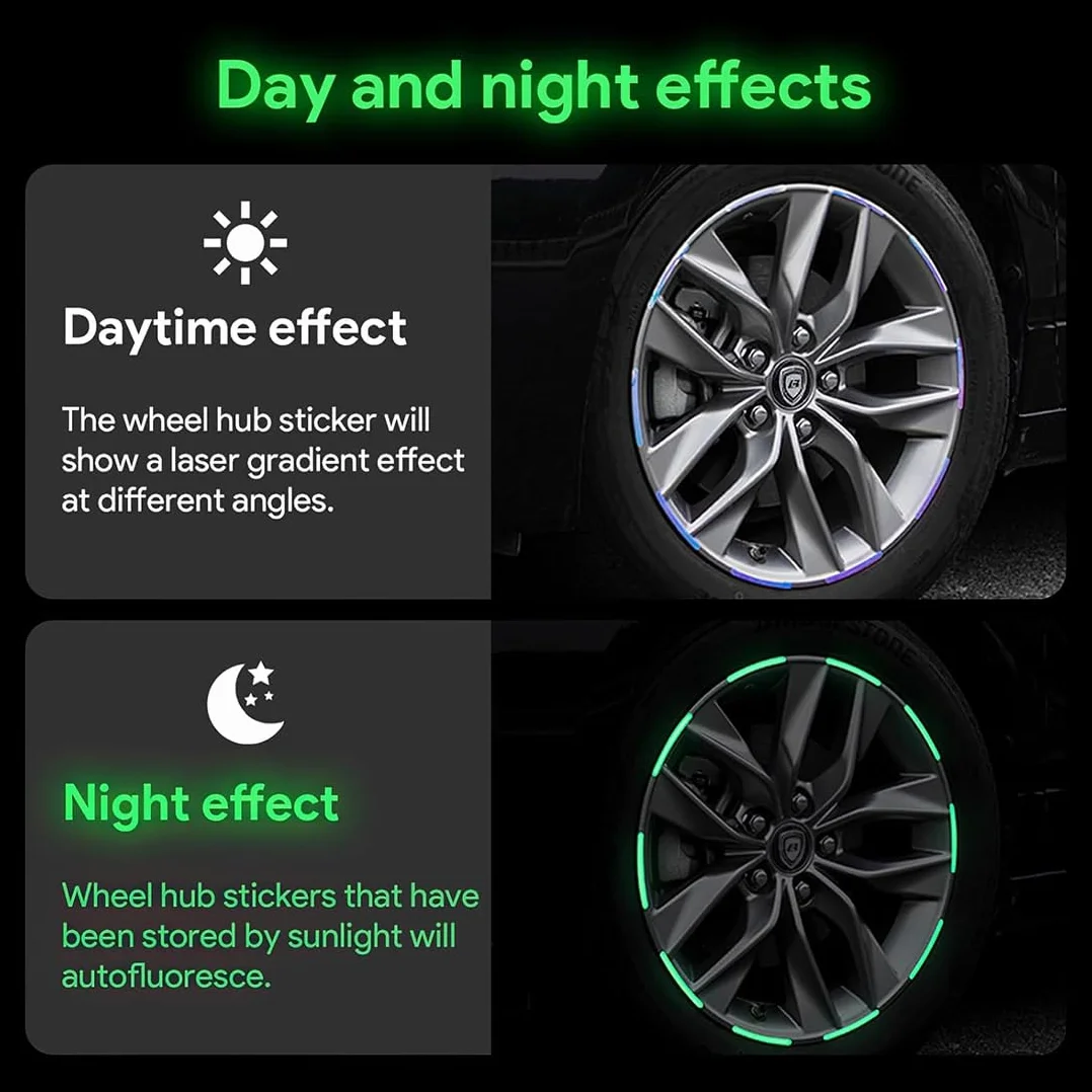 Tappi Valvola Auto Fosforescenti Luminosi Universali (Verde, Rosa, Rosso, Blu, Giallo, Arancione)
